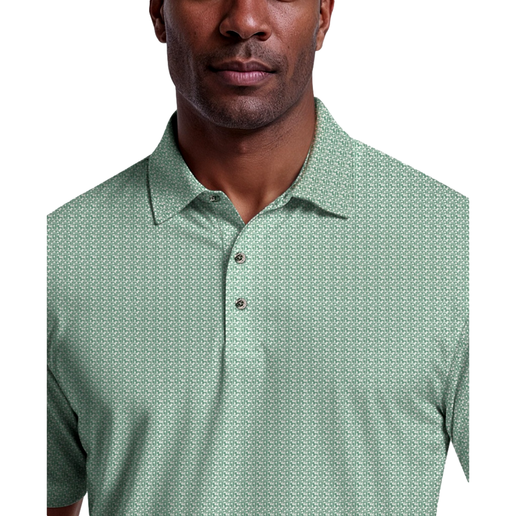 Golf Flag Geo Printed Men's Golf Polo Shirt