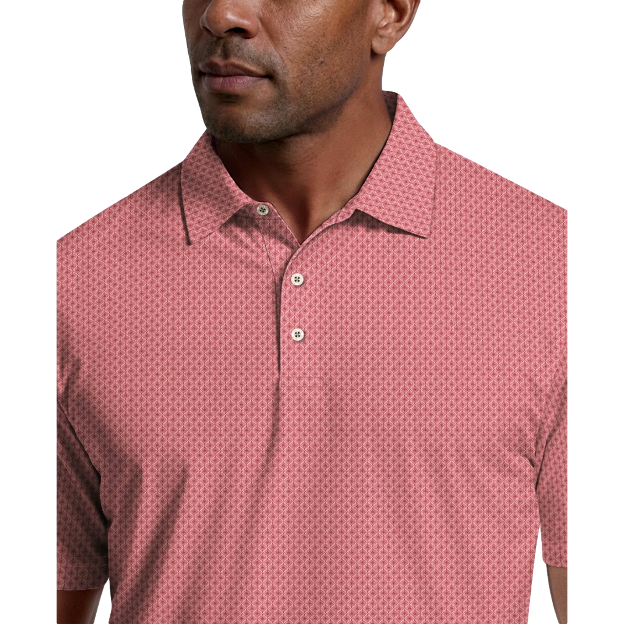 Micro Argyle Jacquard Men's Golf Polo Shirt