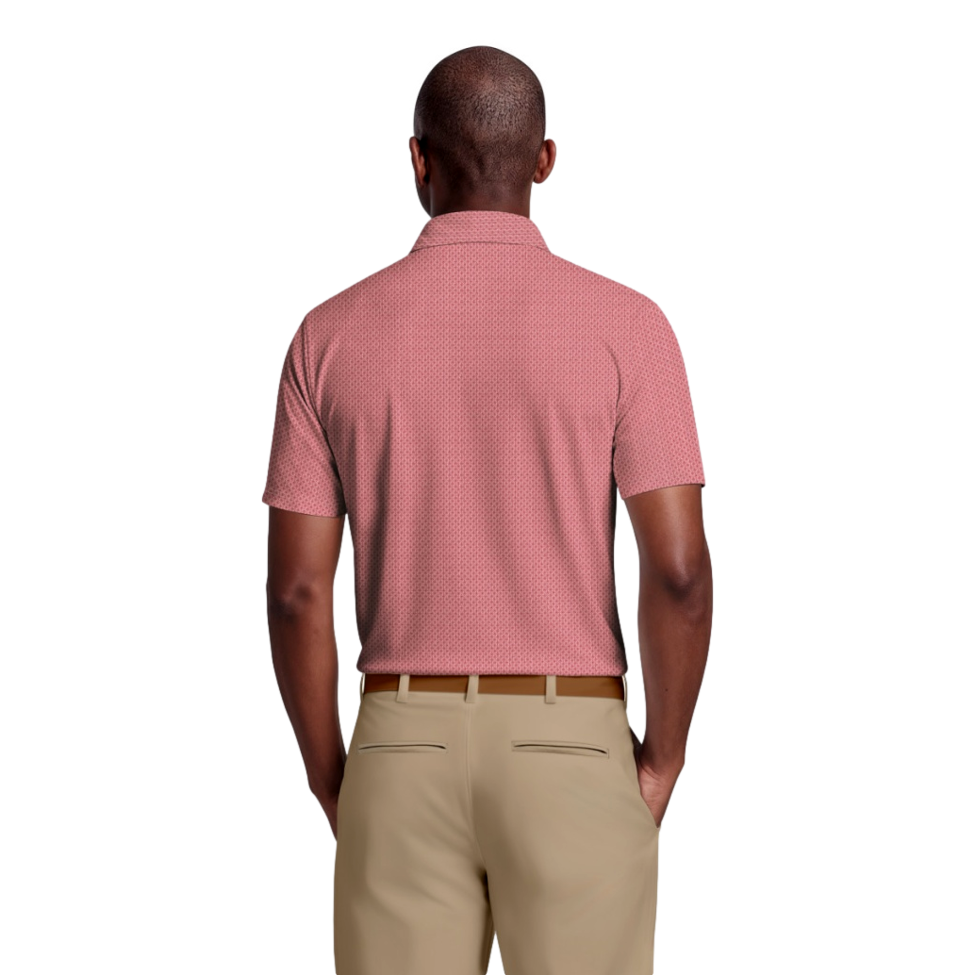Micro Argyle Jacquard Men's Golf Polo Shirt