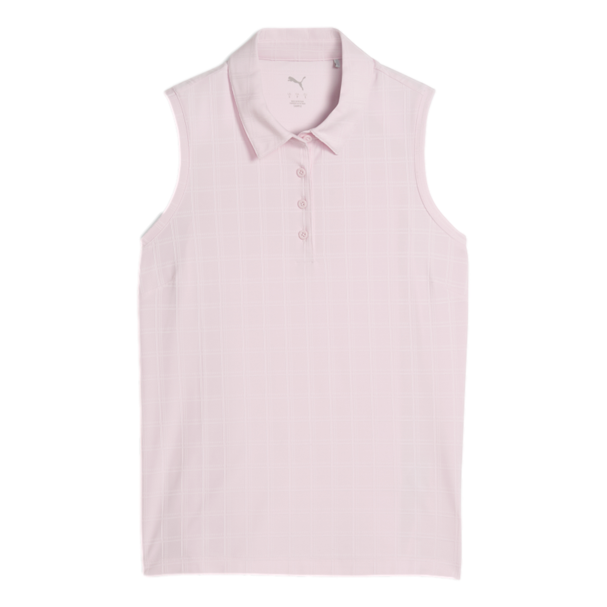 Plaid Jaquard Women's Sleeveless Golf Polo
