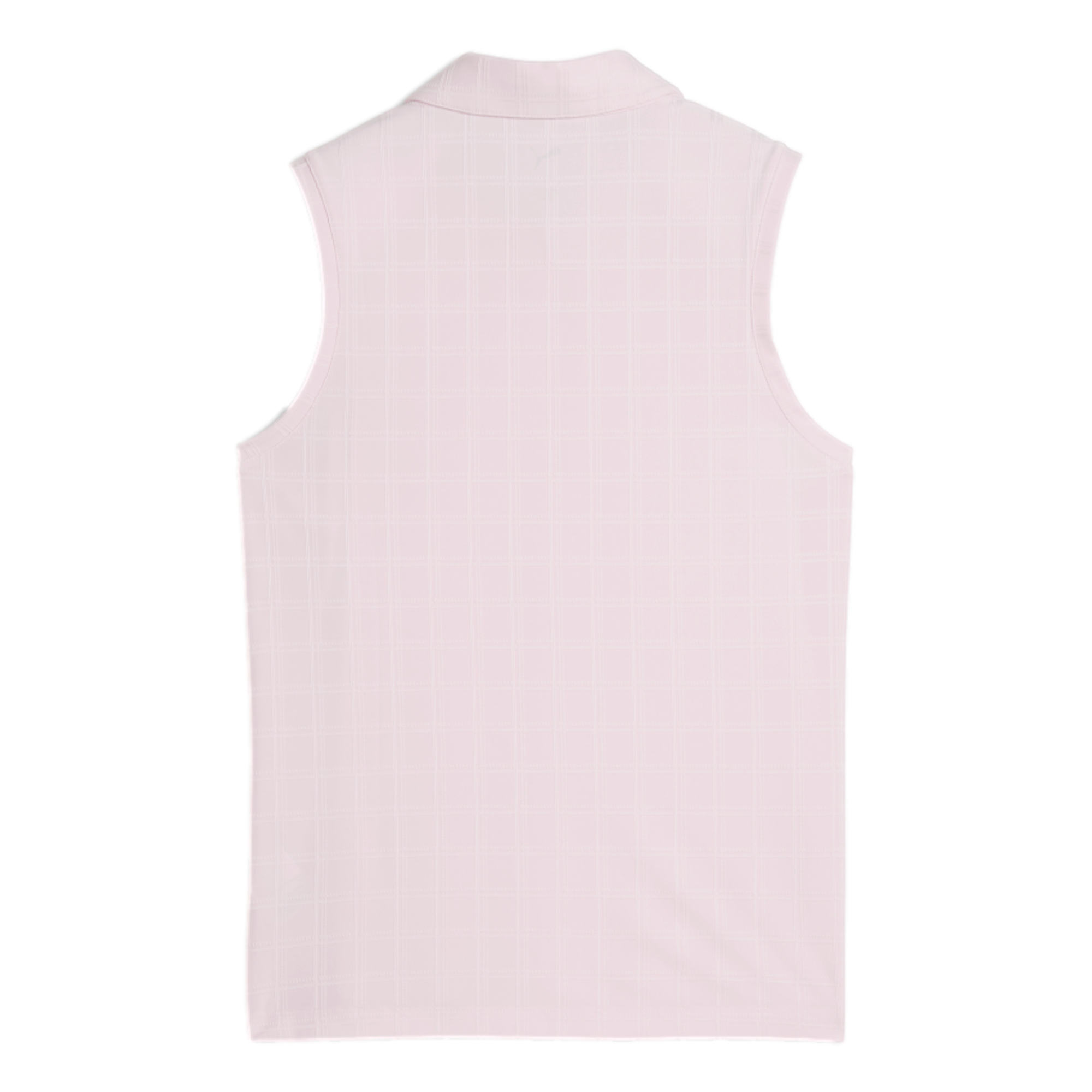 Plaid Jaquard Women's Sleeveless Golf Polo