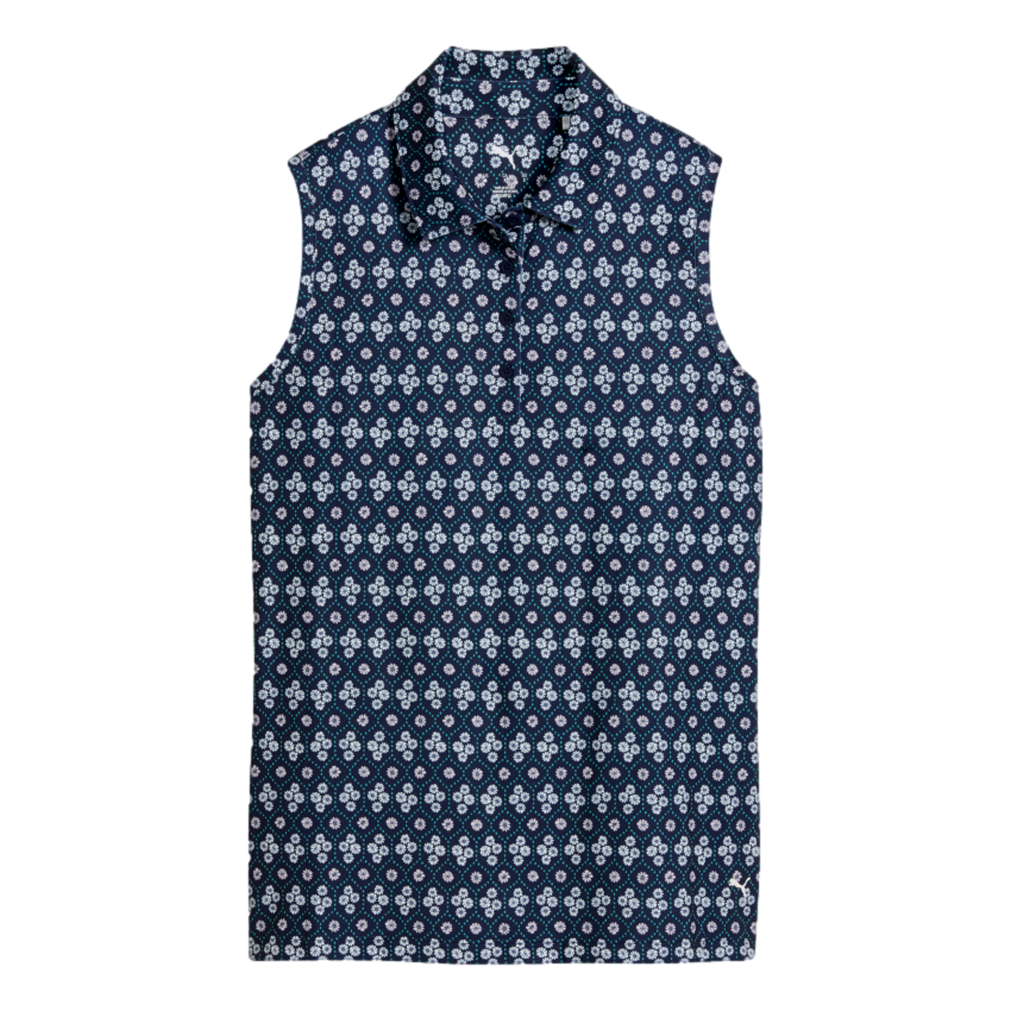 Poms Women's Sleeveless Golf Polo