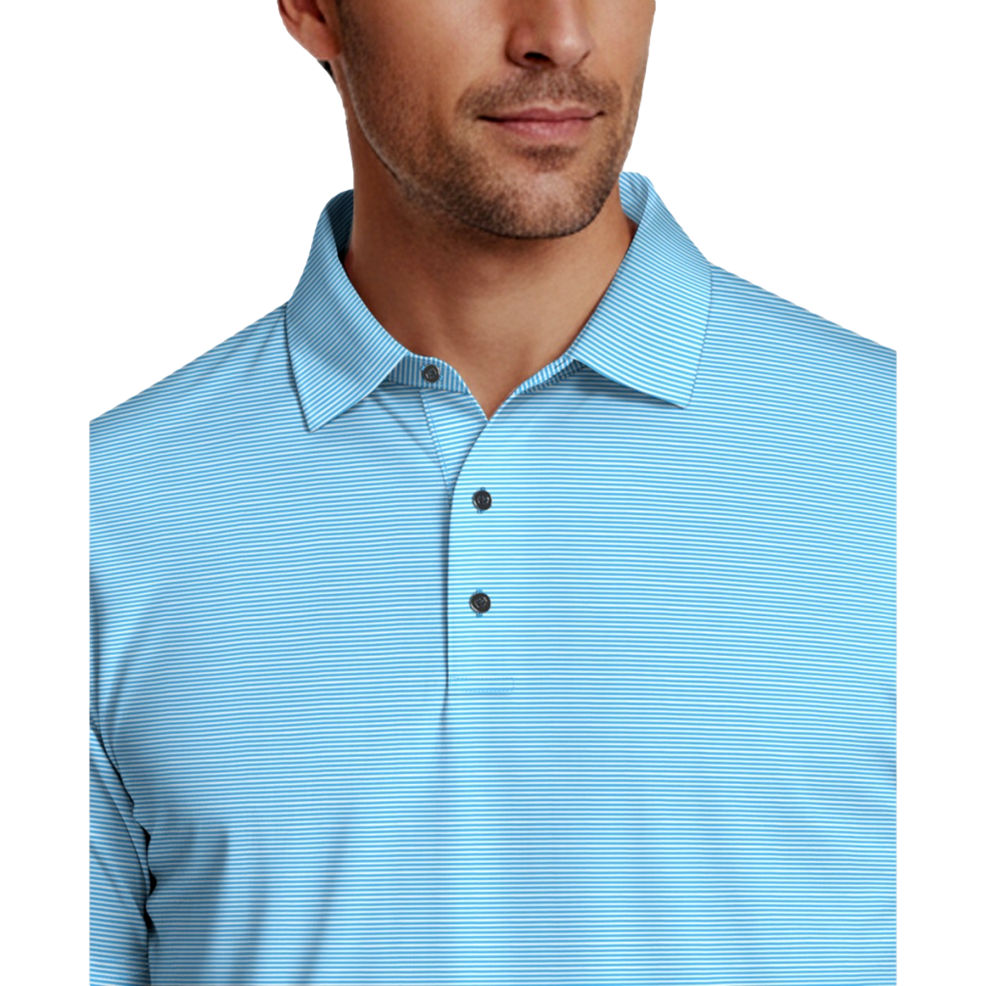 Cooling Stripe Men's Golf Polo Shirt