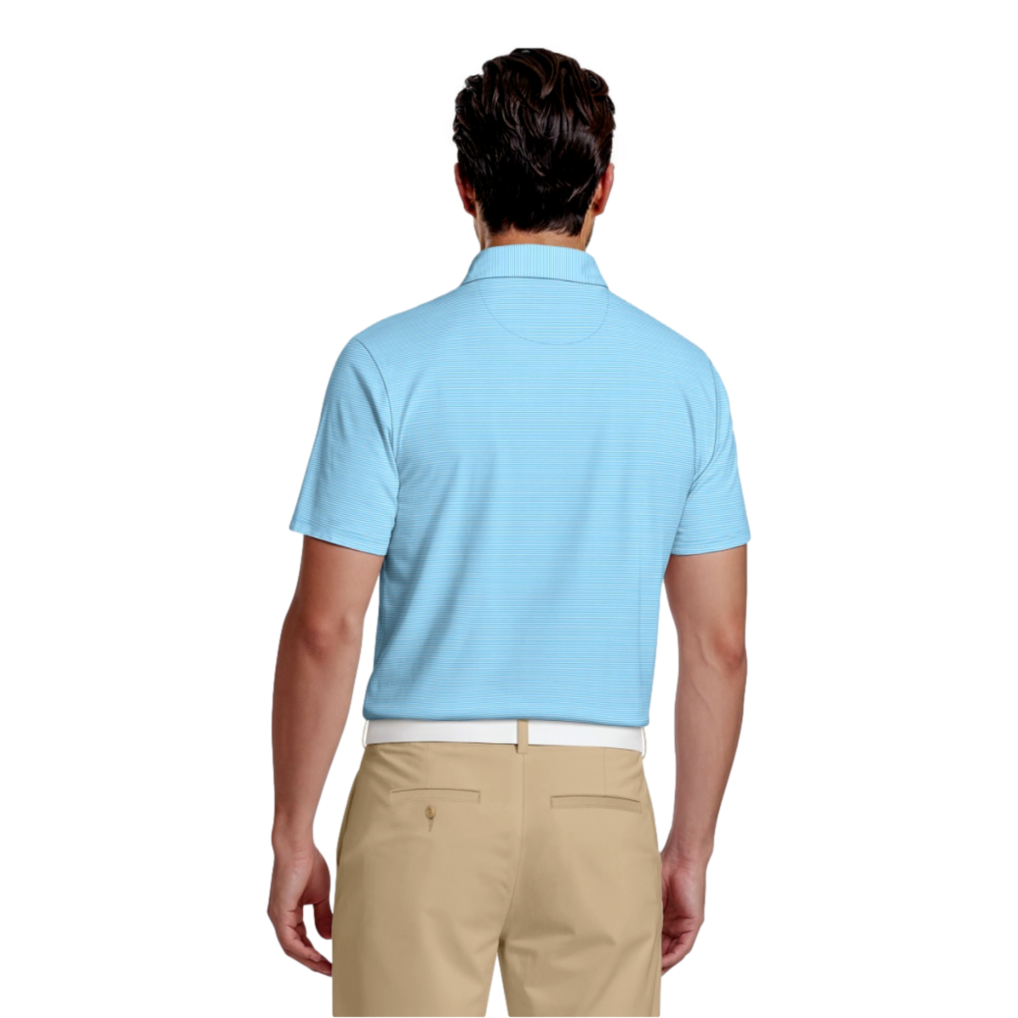 Cooling Stripe Men's Golf Polo Shirt