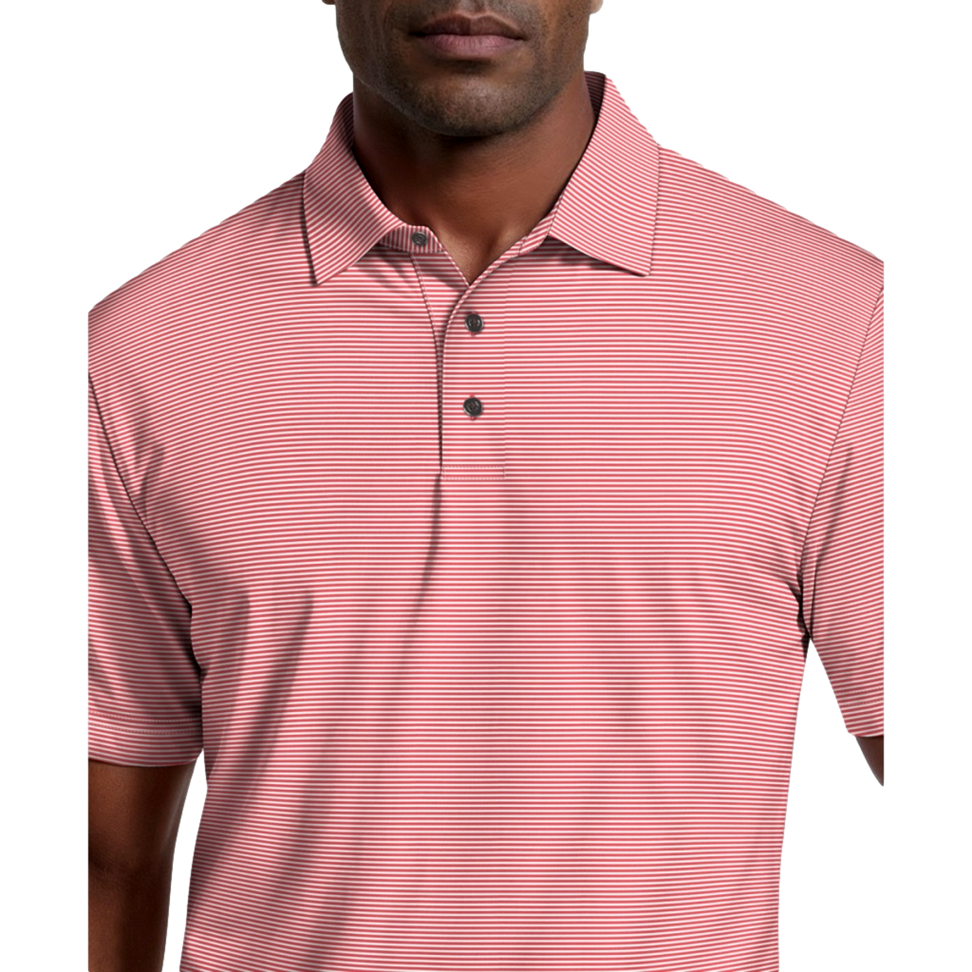 Cooling Stripe Men's Golf Polo Shirt