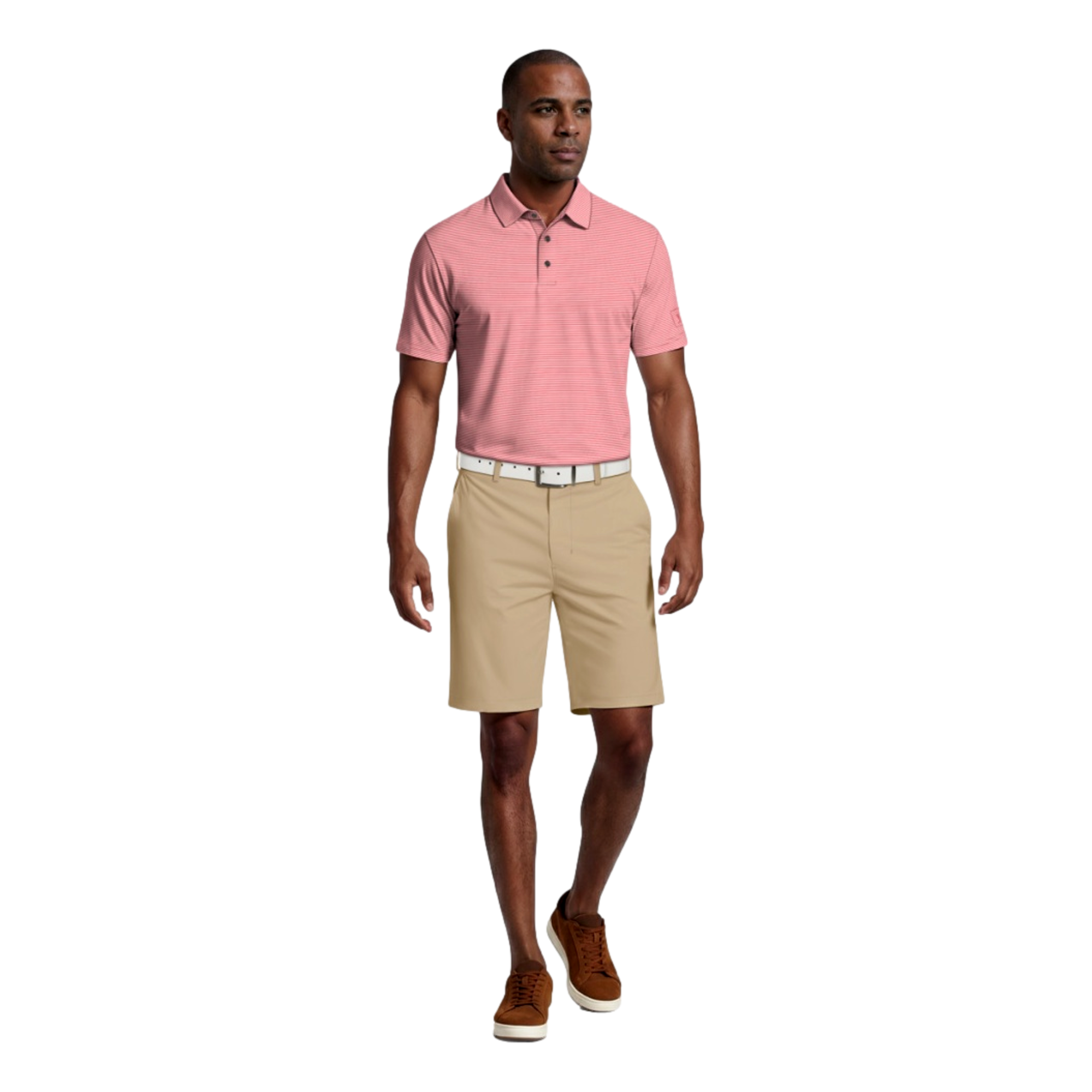 Cooling Stripe Men's Golf Polo Shirt