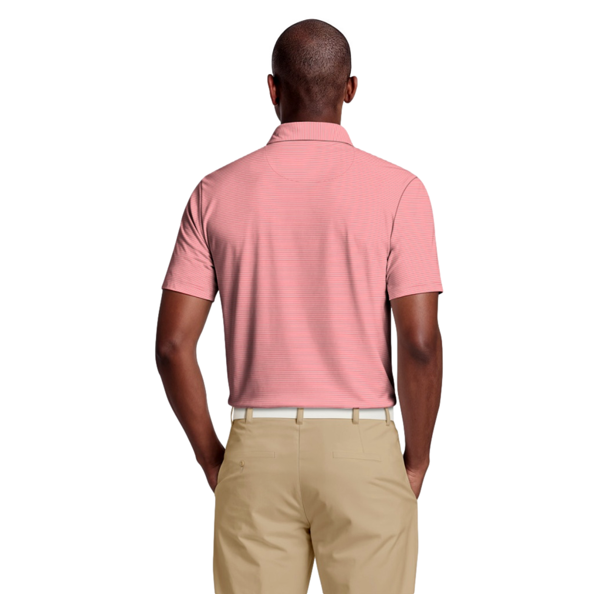 Cooling Stripe Men's Golf Polo Shirt