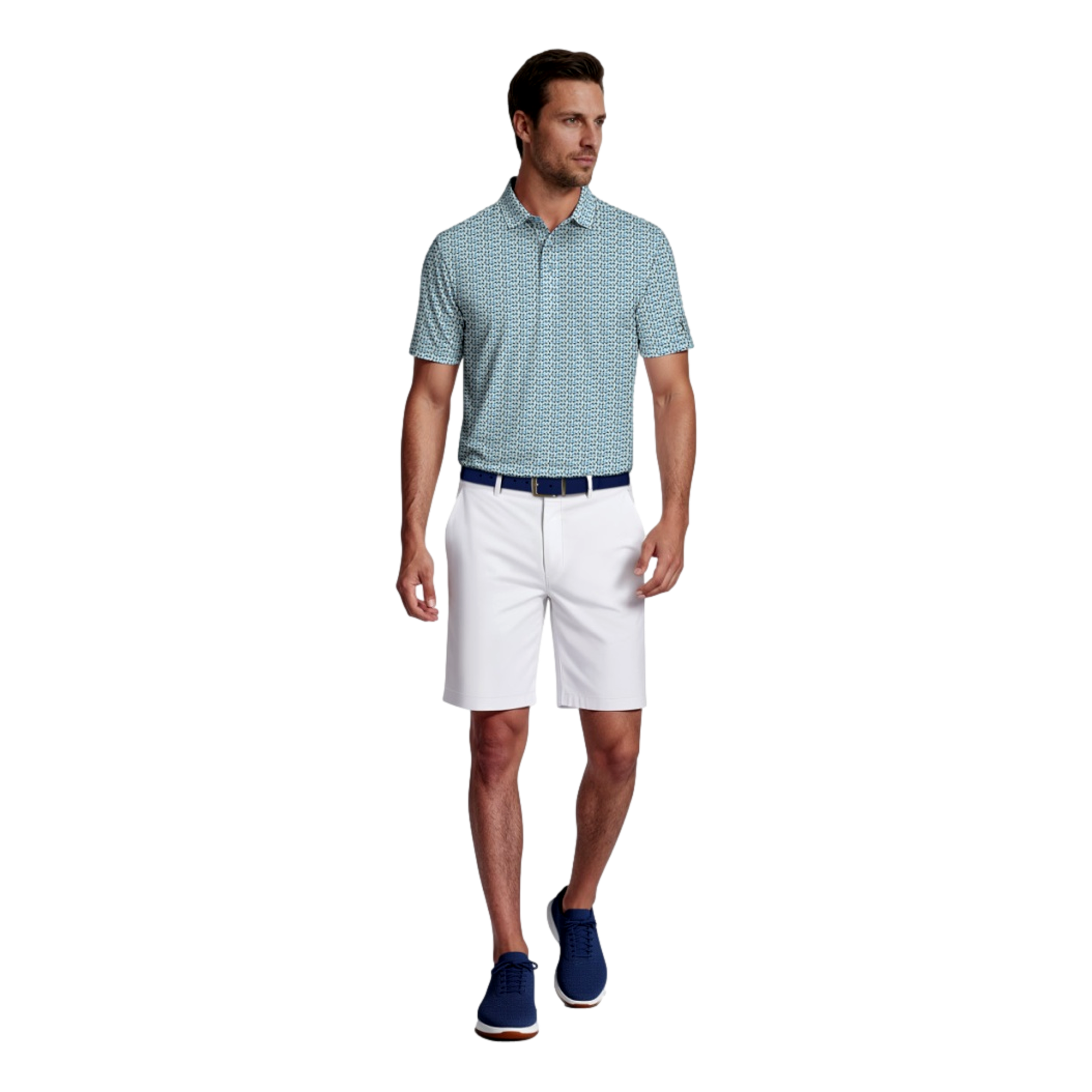 All Over Energized Geo Printed Men's Golf Polo Shirt