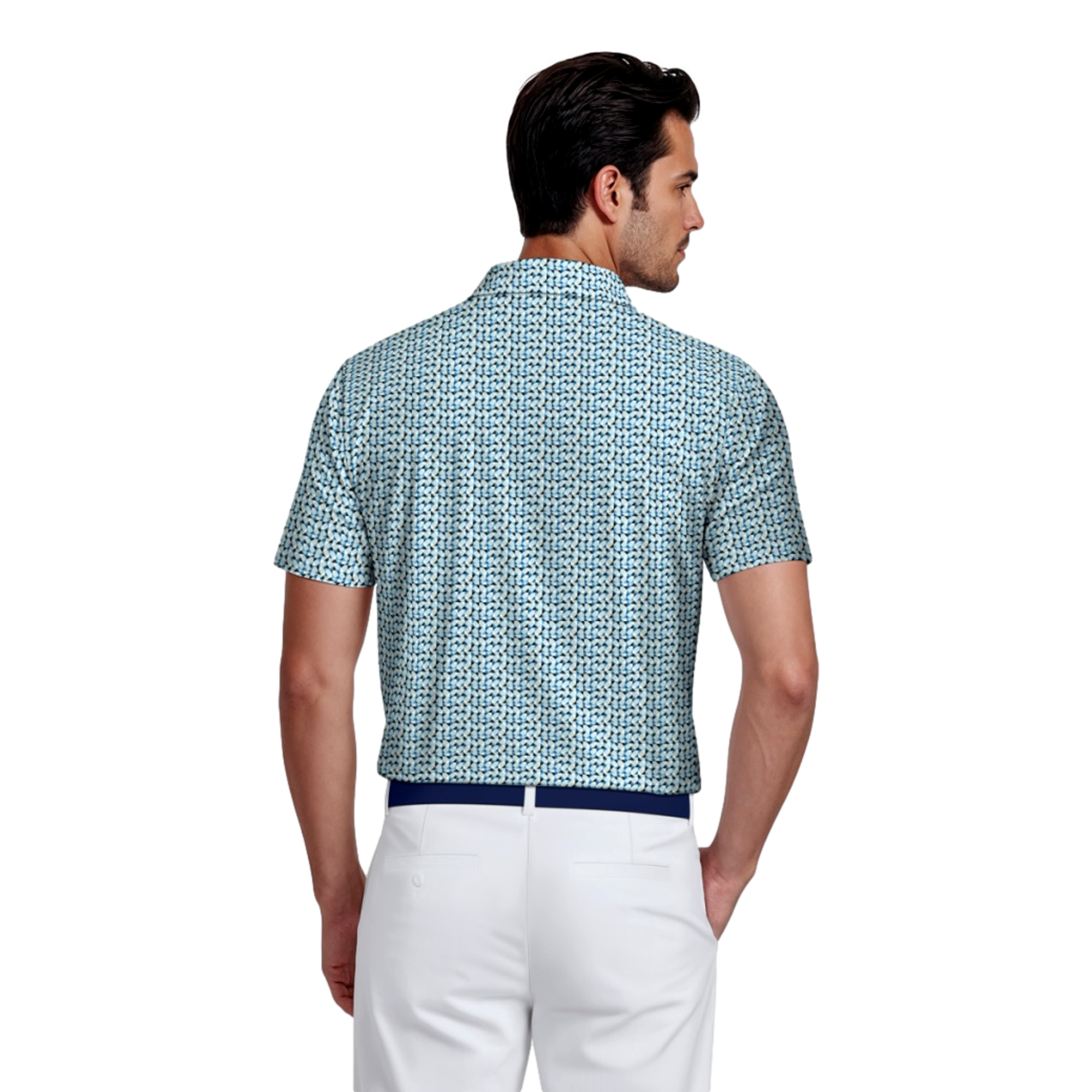 All Over Energized Geo Printed Men's Golf Polo Shirt