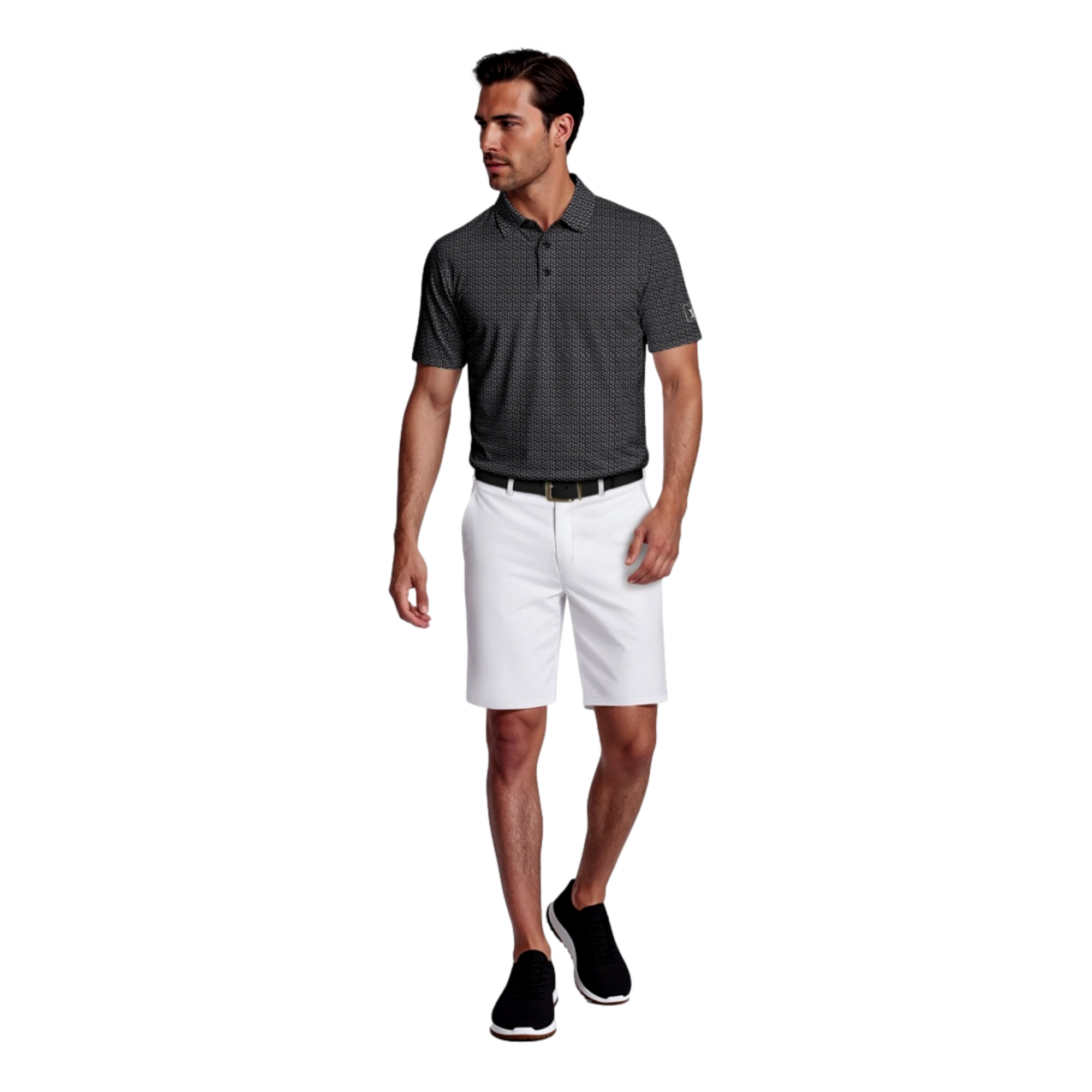 Confetti Geo Printed Men's Golf Polo Shirt