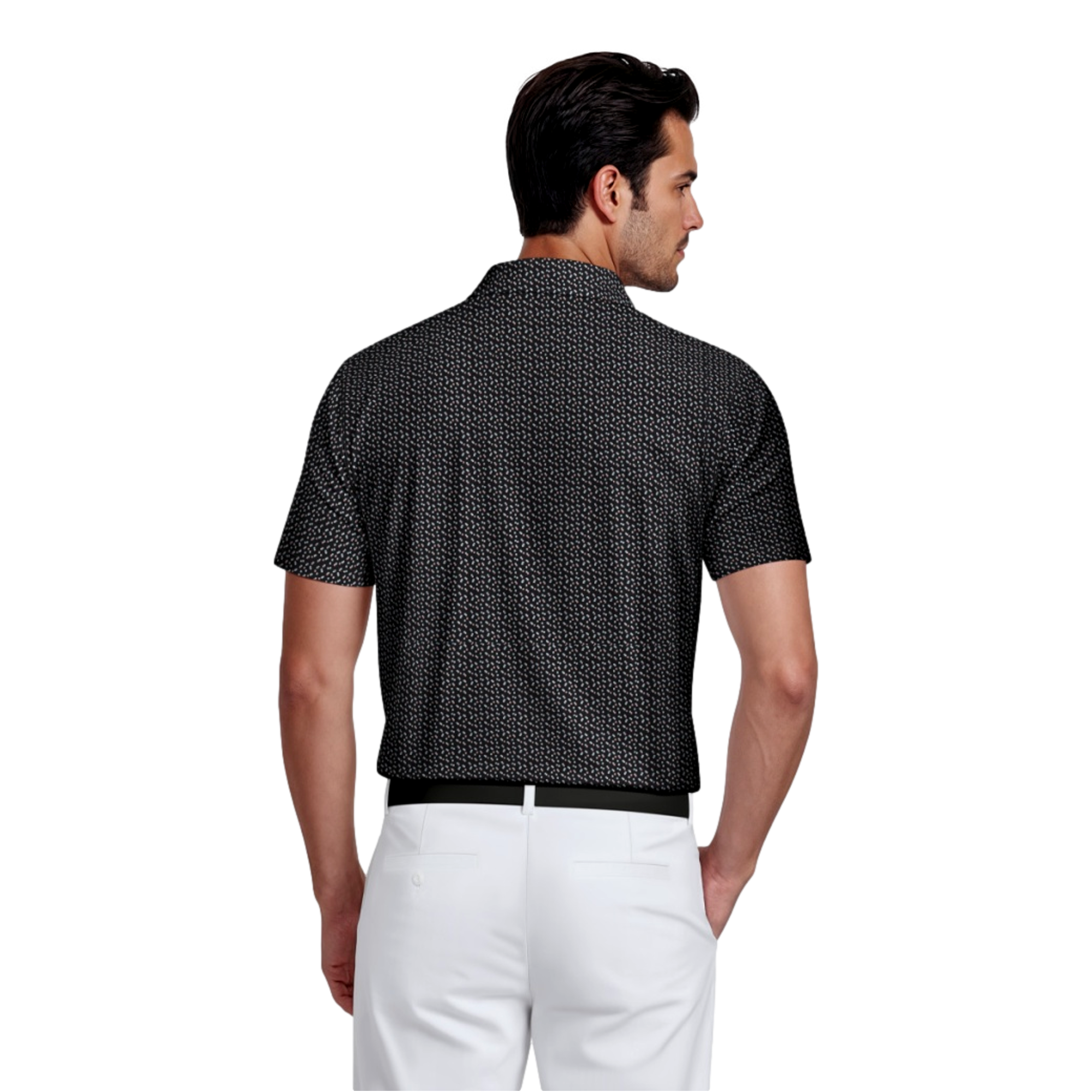 Confetti Geo Printed Men's Golf Polo Shirt