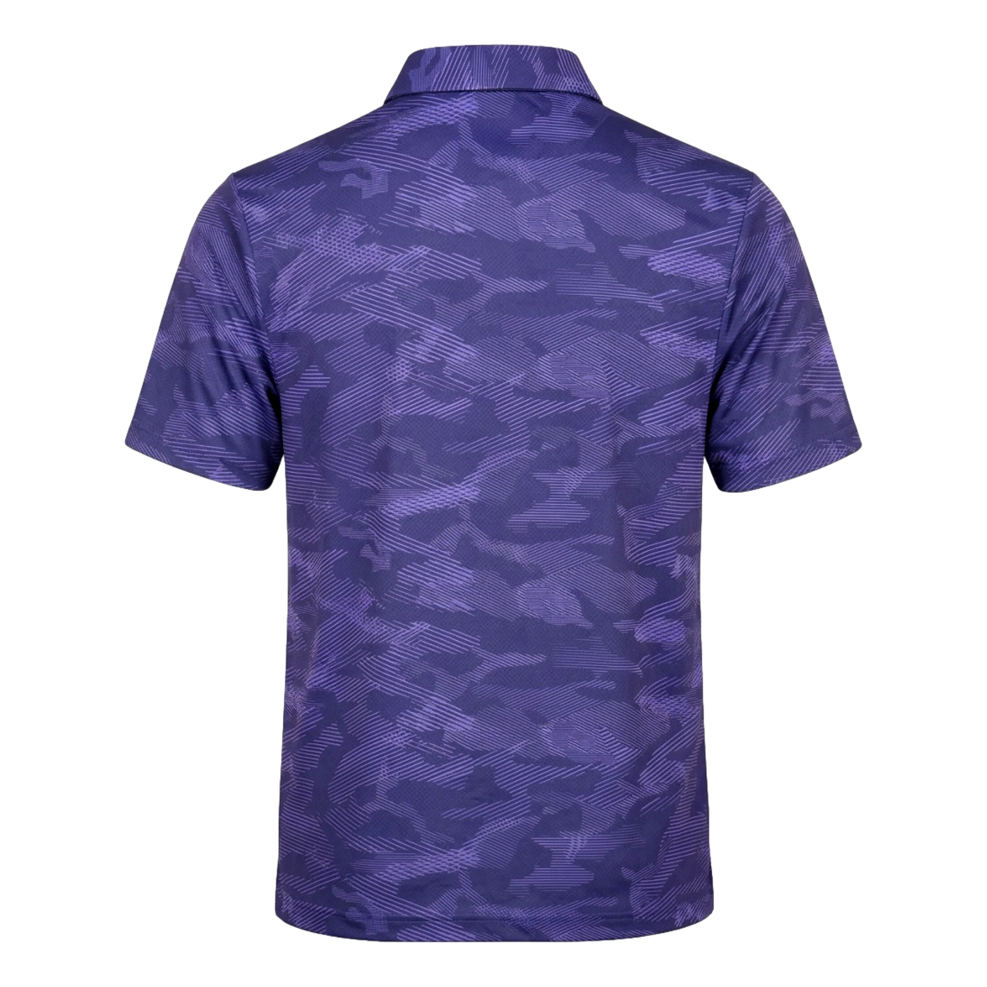 All Over Textured Camo Print Men's Golf Polo Shirt