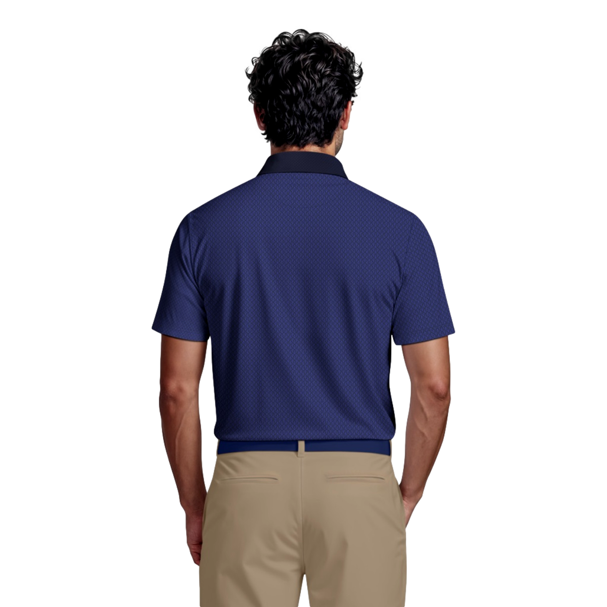 Novelty Geo Color Block Men's Golf Polo Shirt