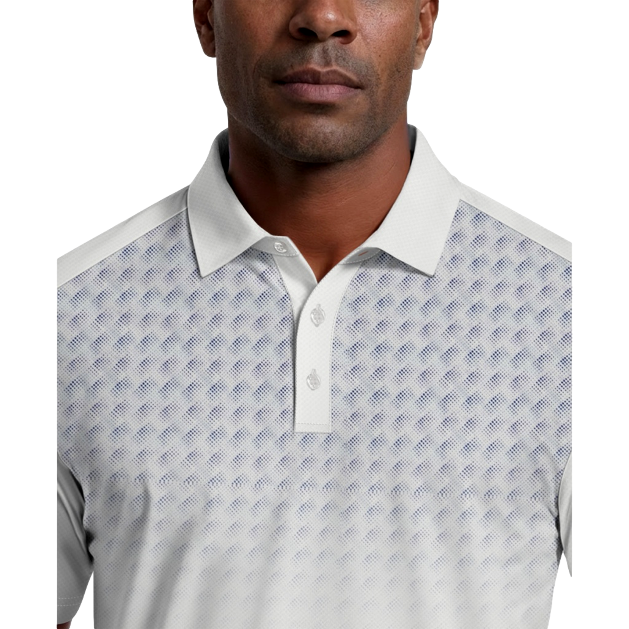 Active Ombre Geo Print Men's Golf Polo Shirt