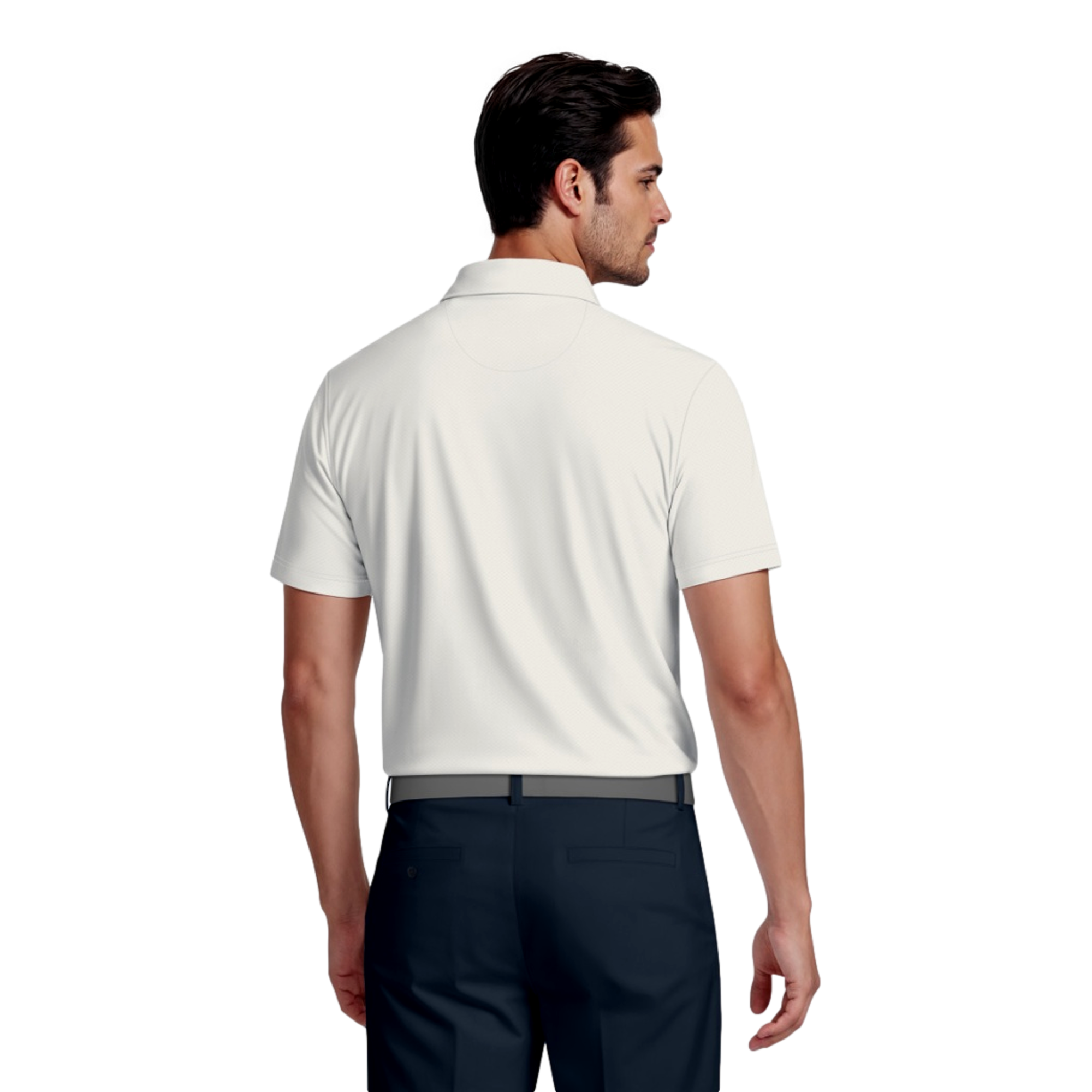 Color Block Ombre Striped Men's Golf Polo Shirt