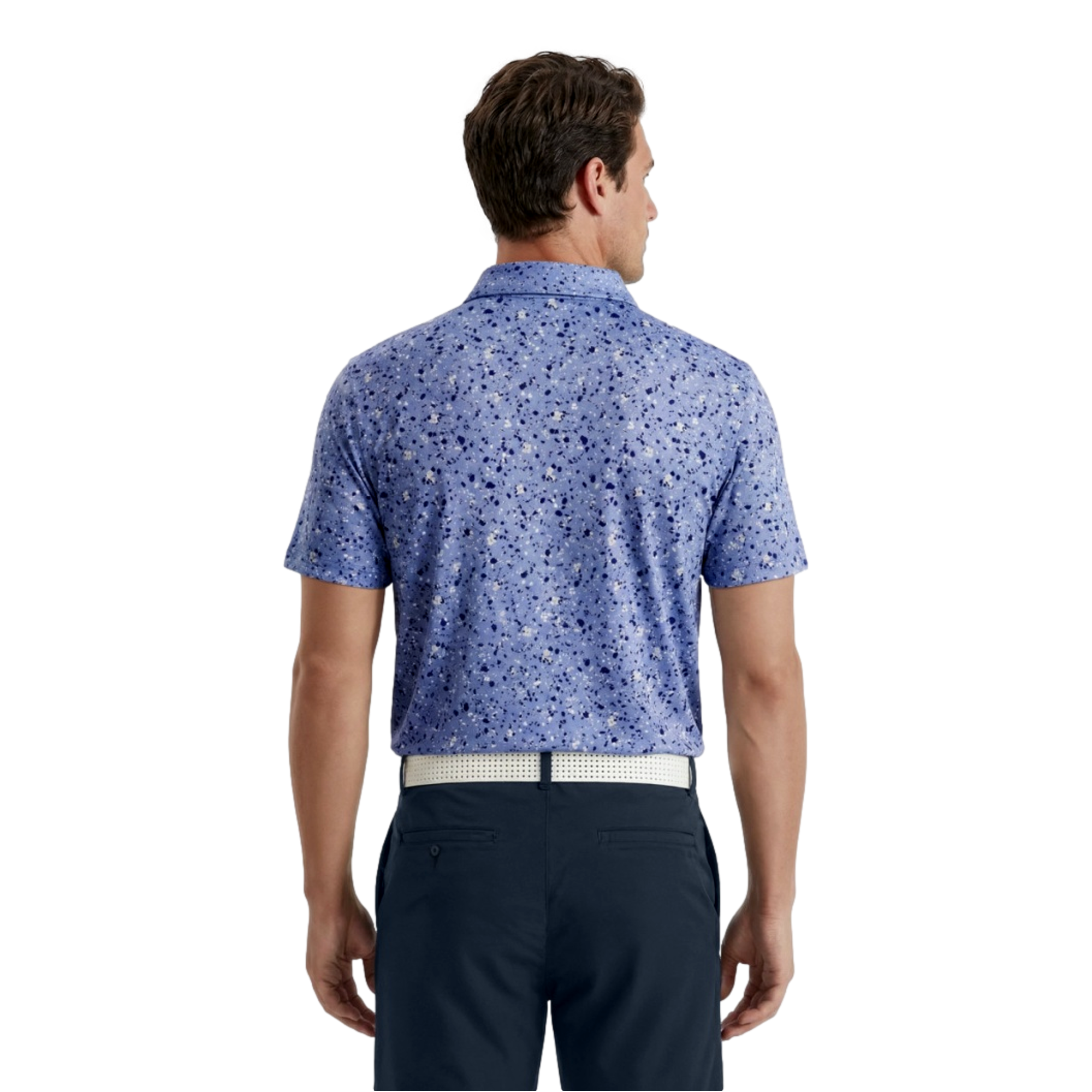 Abstract Confetti Printed Men's Golf Polo Shirt