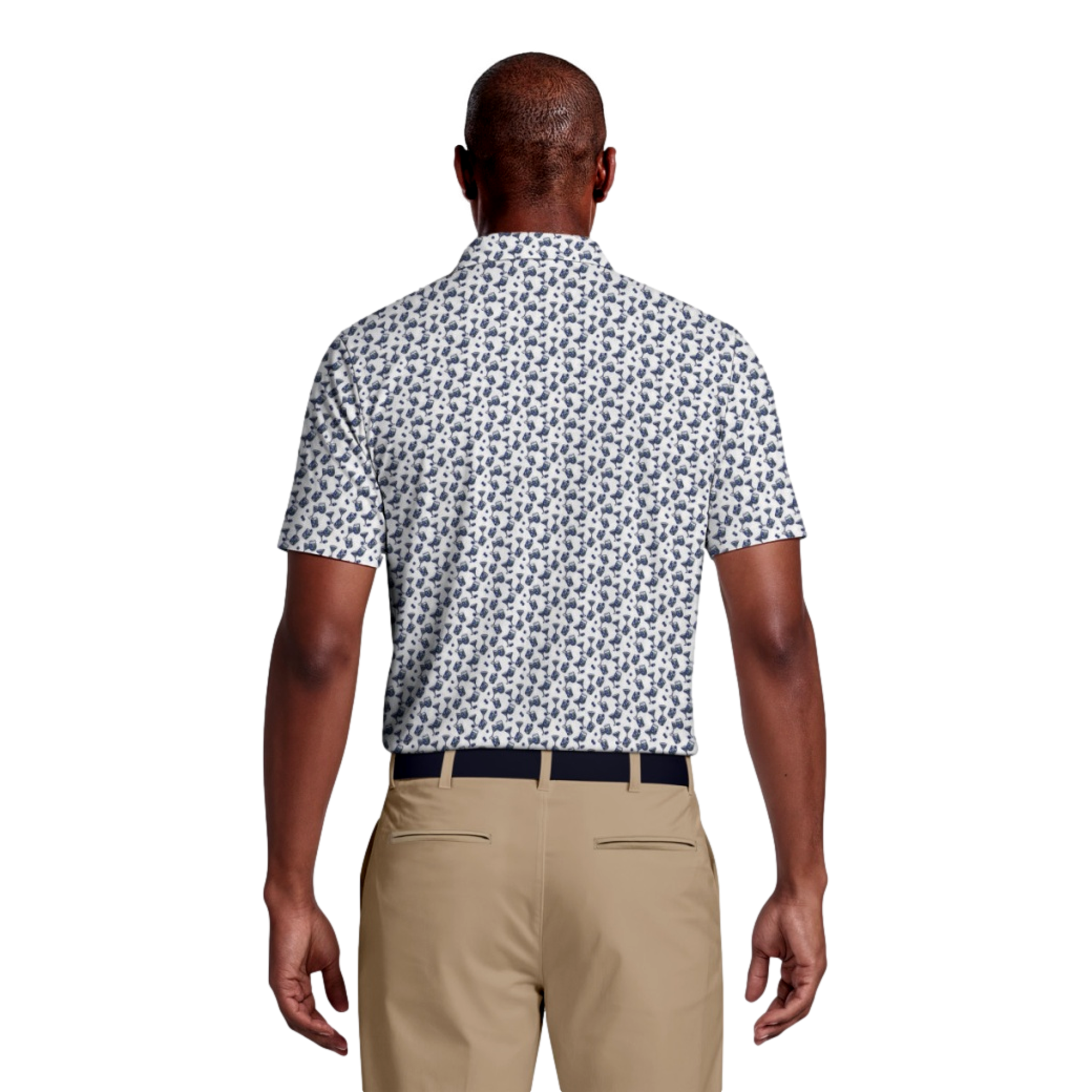 All Over Ombre Cocktail Print Men's Golf Polo Shirt