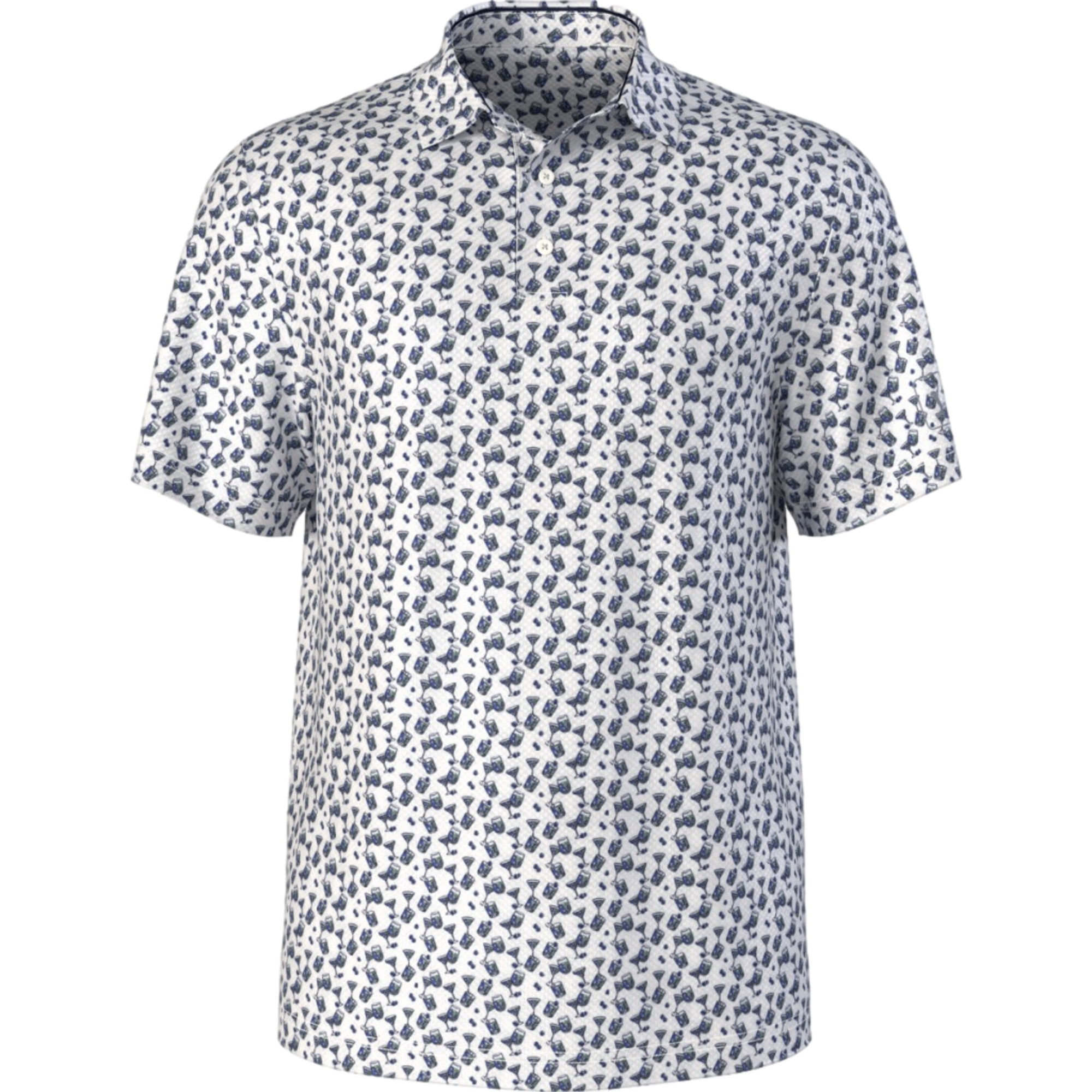 All Over Ombre Cocktail Print Men's Golf Polo Shirt