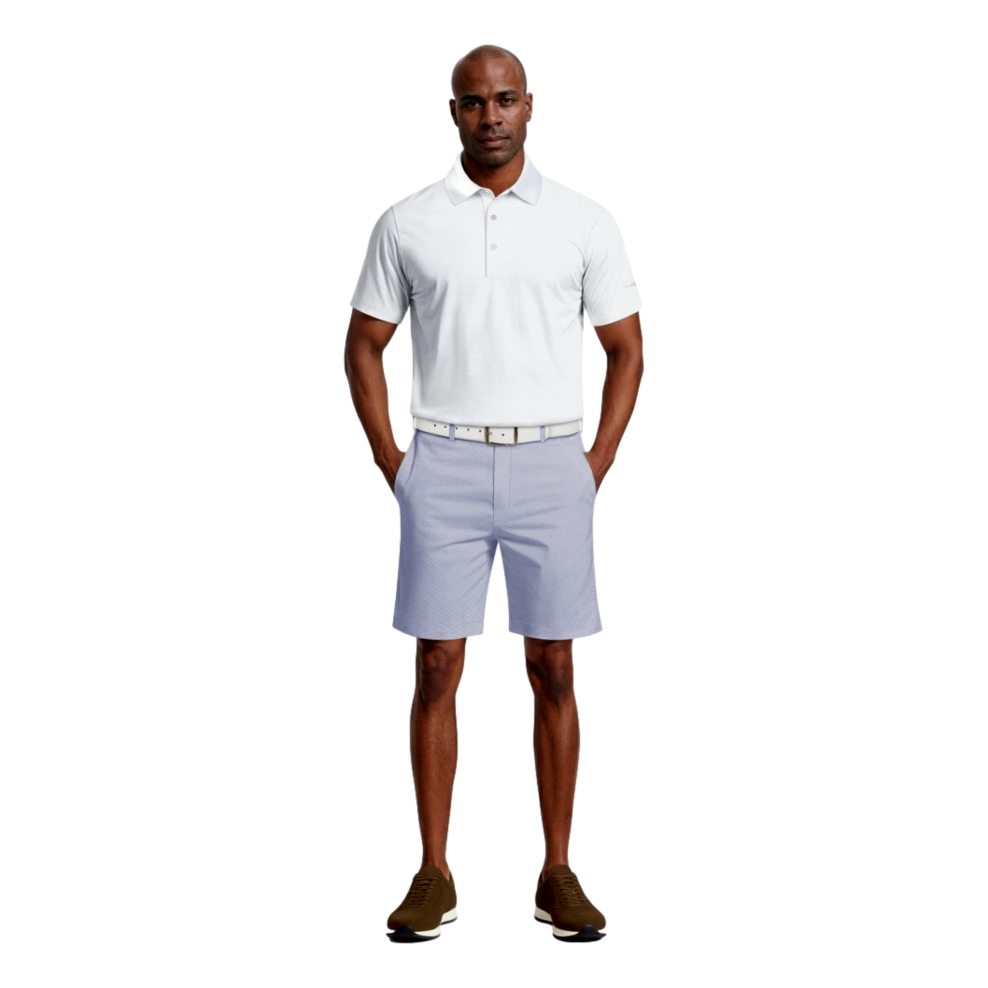 Active Waist Essential Micro Geo Print Men's 8" Golf Shorts