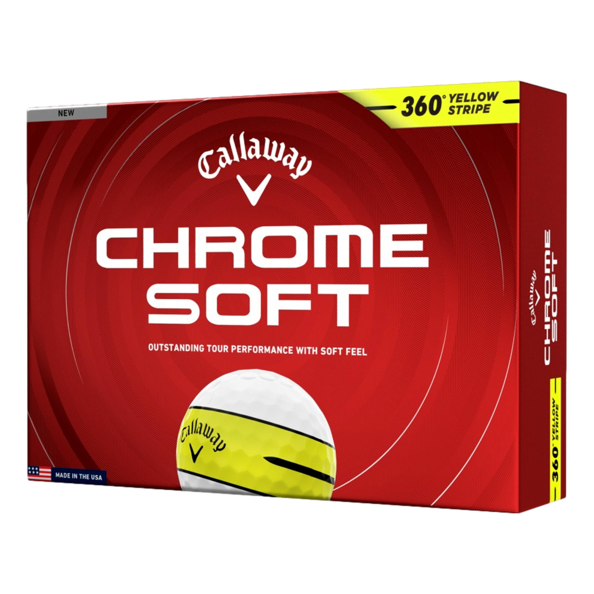 Chrome Soft Yellow Stripe 2026 Golf Balls | PGA TOUR Superstore
