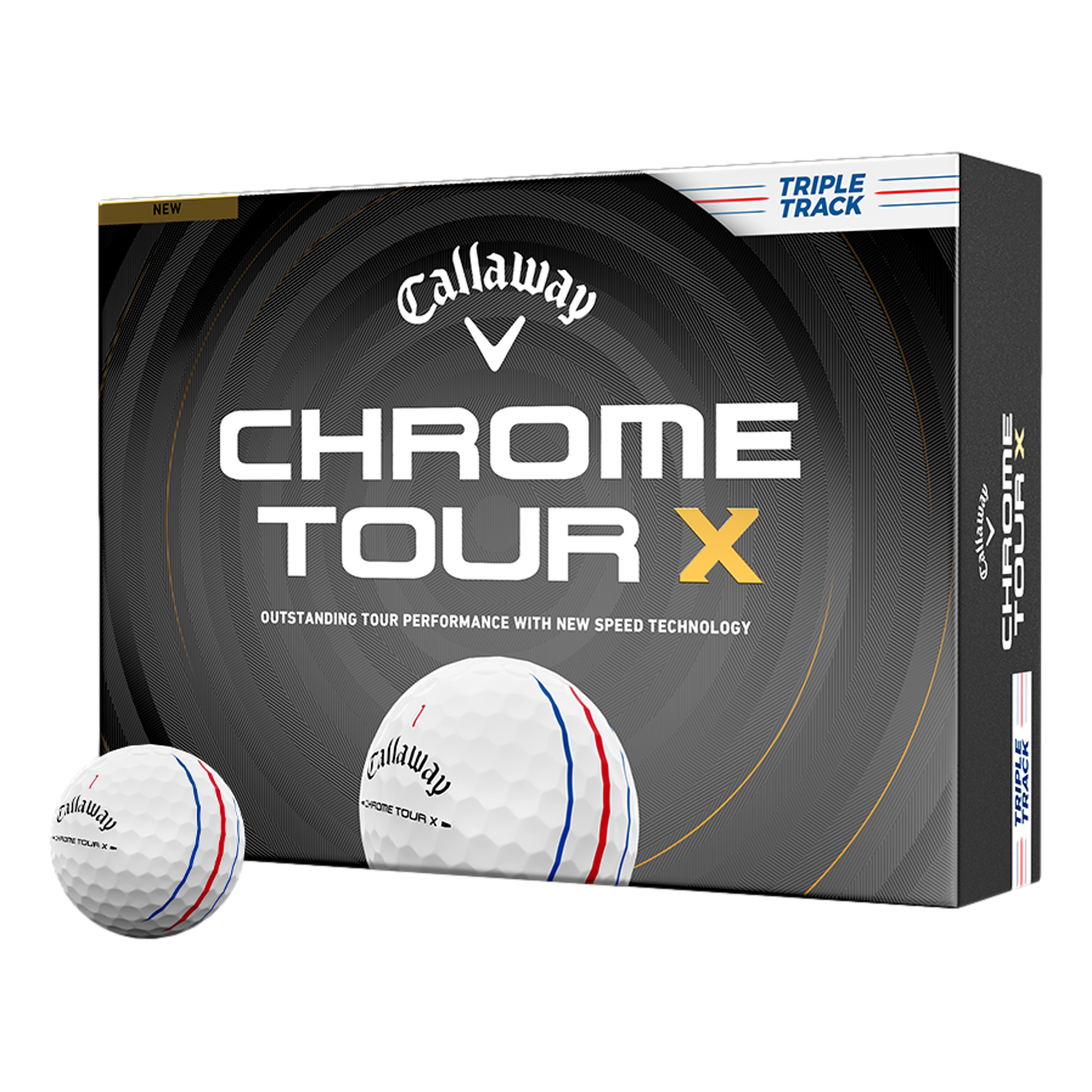 Chrome Tour X 360 Triple Track 2026 White Golf Balls