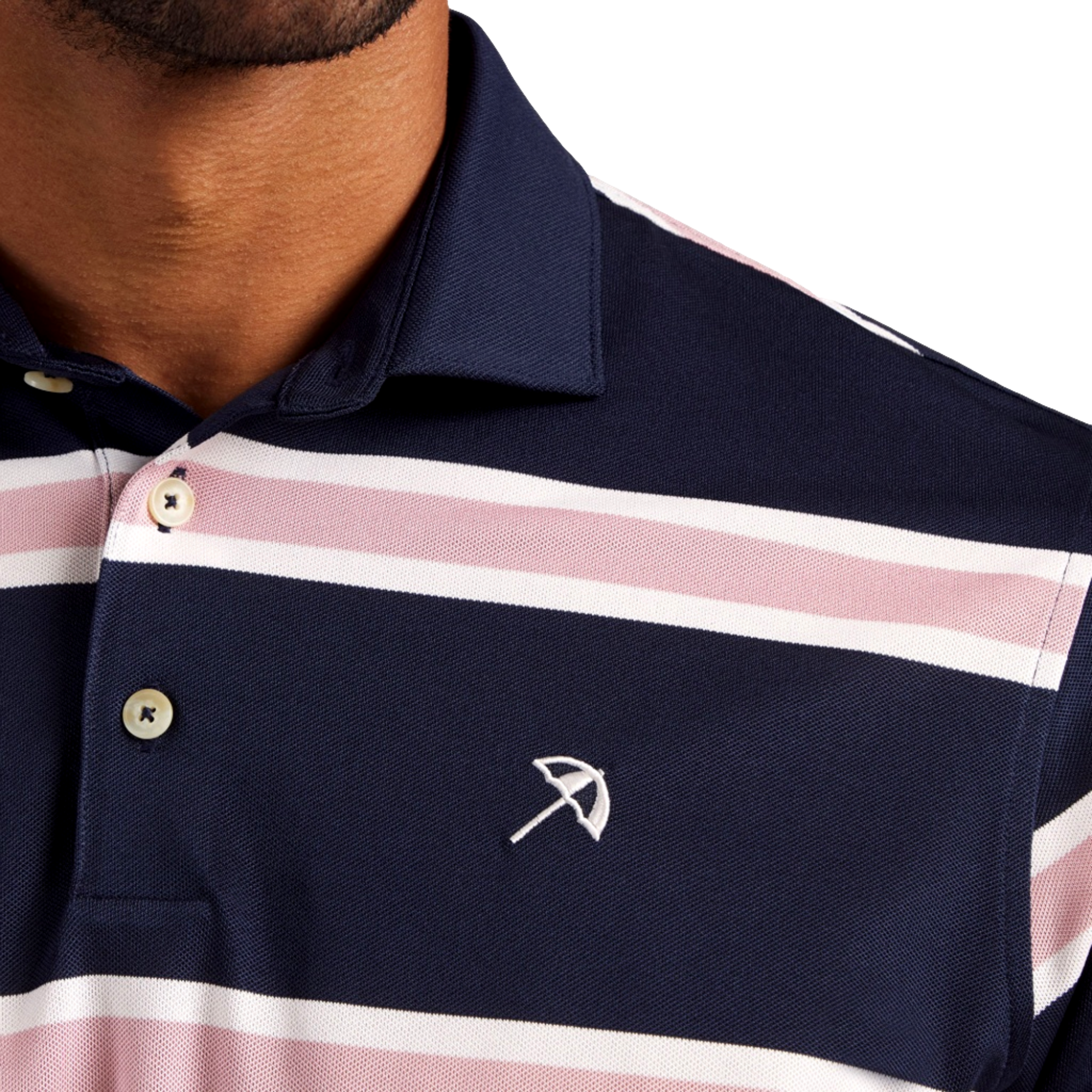 Puma X AP Pique Striped Men's Golf Polo Shirt