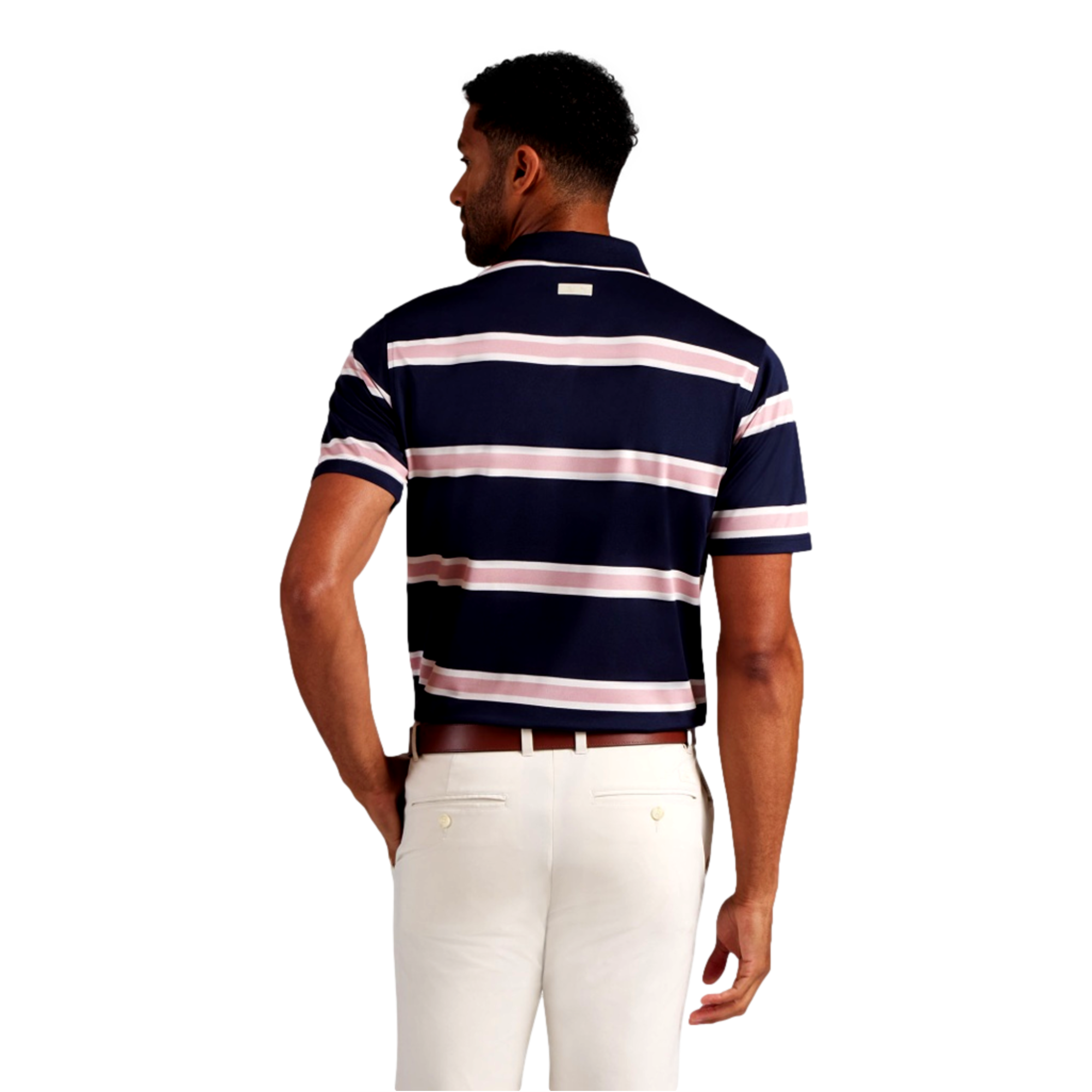 Puma X AP Pique Striped Men's Golf Polo Shirt