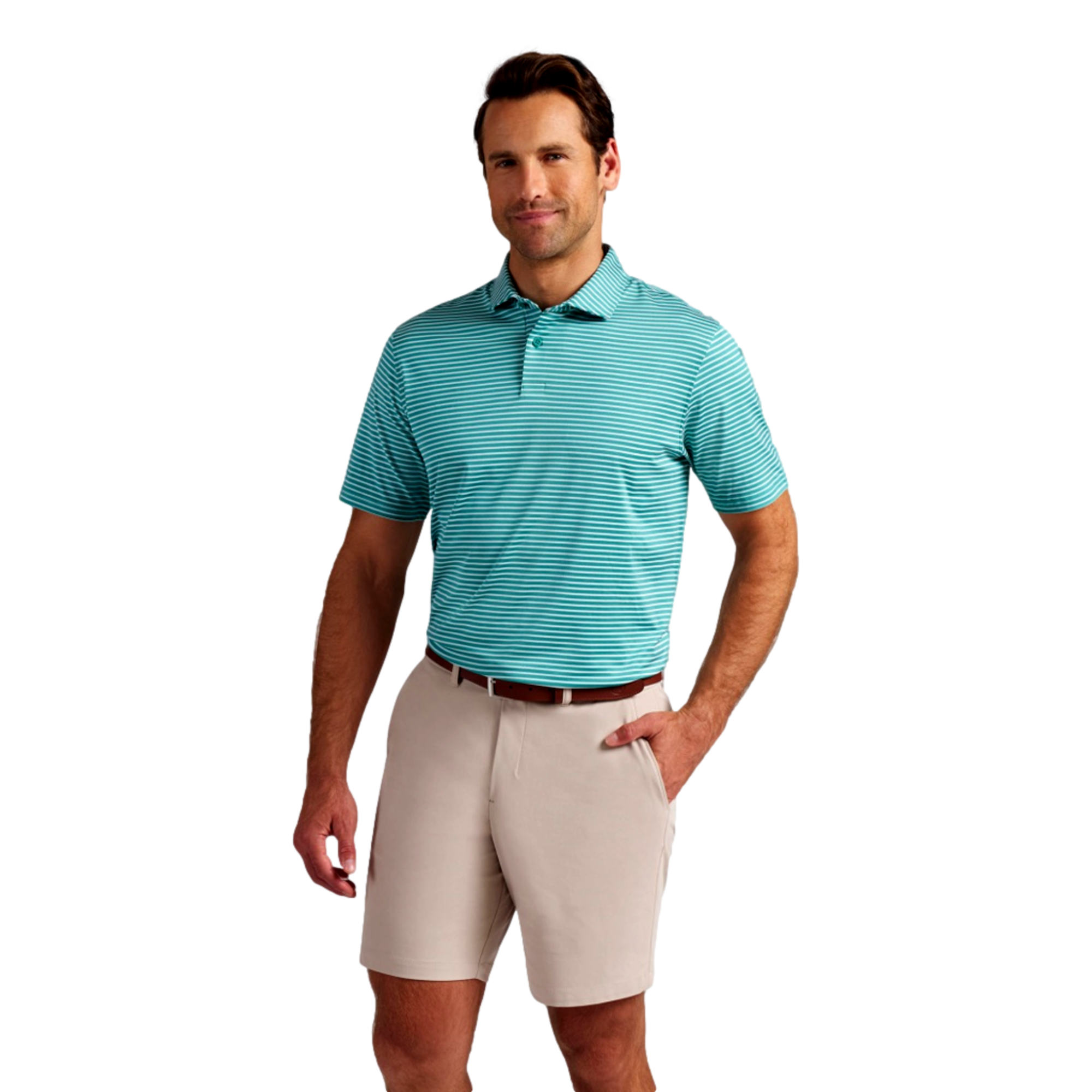 BRR Striped Men's Golf  Polo Shirt