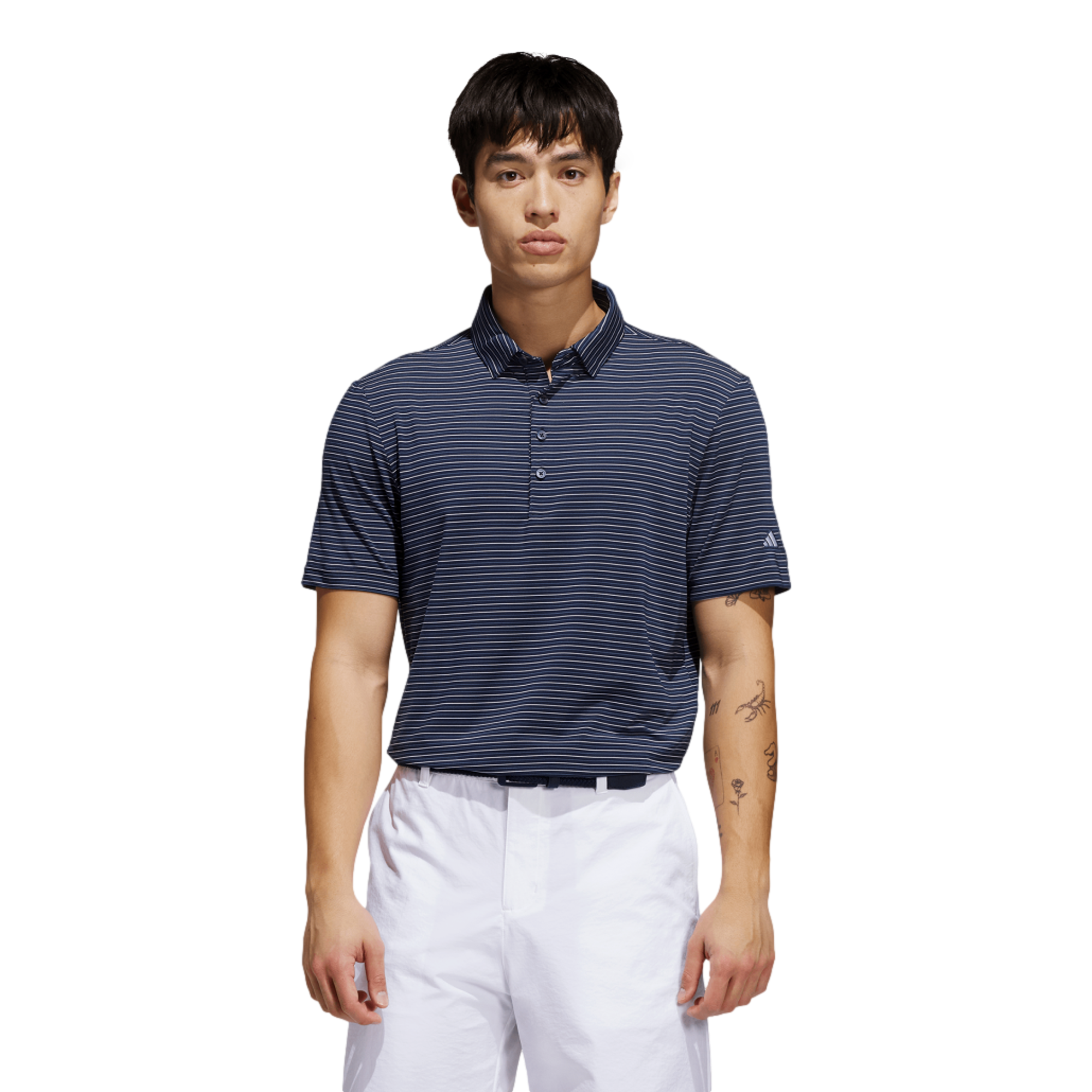 Ultimate365+Three Color Striped Men's Golf Polo Shirt