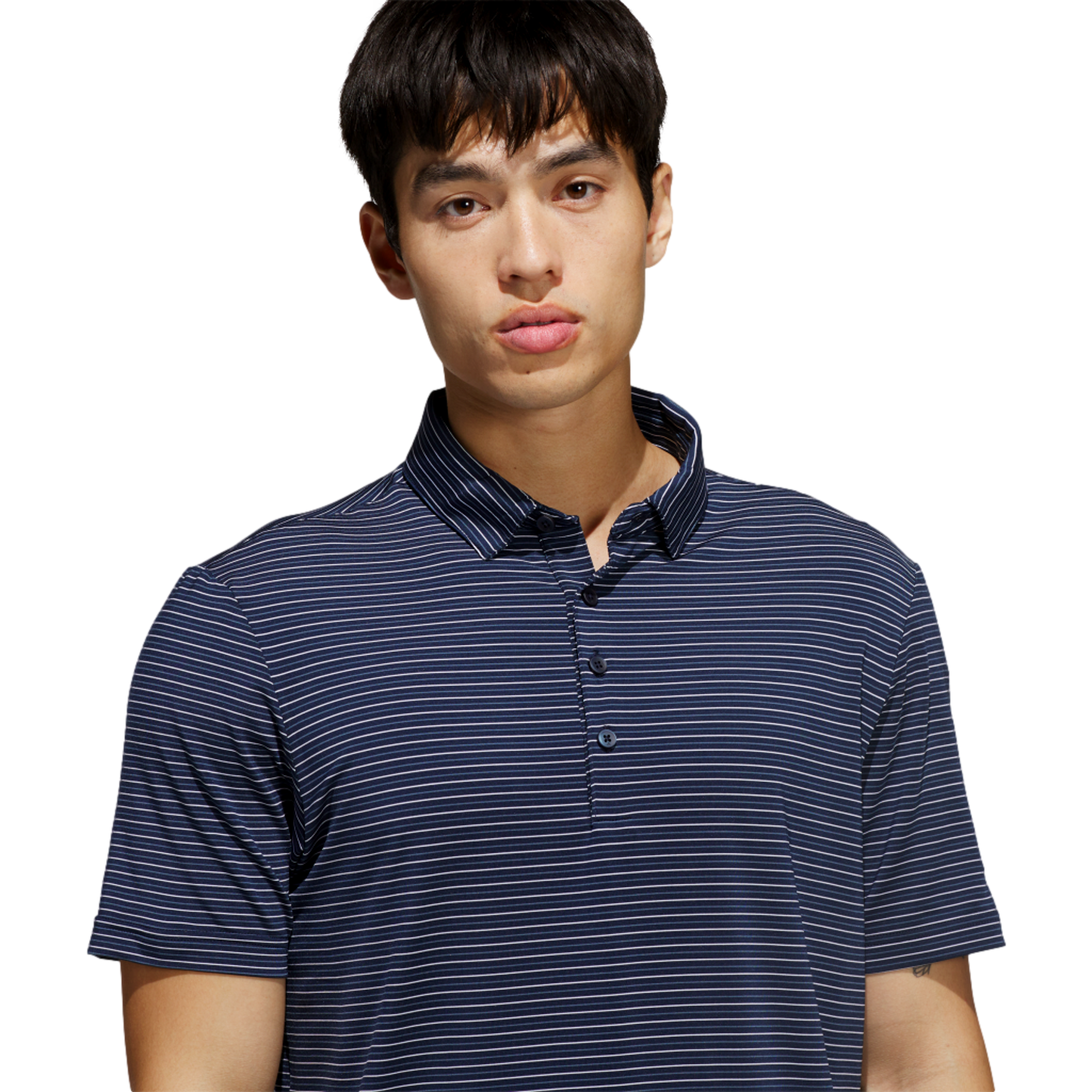 Ultimate365+Three Color Striped Men's Golf Polo Shirt