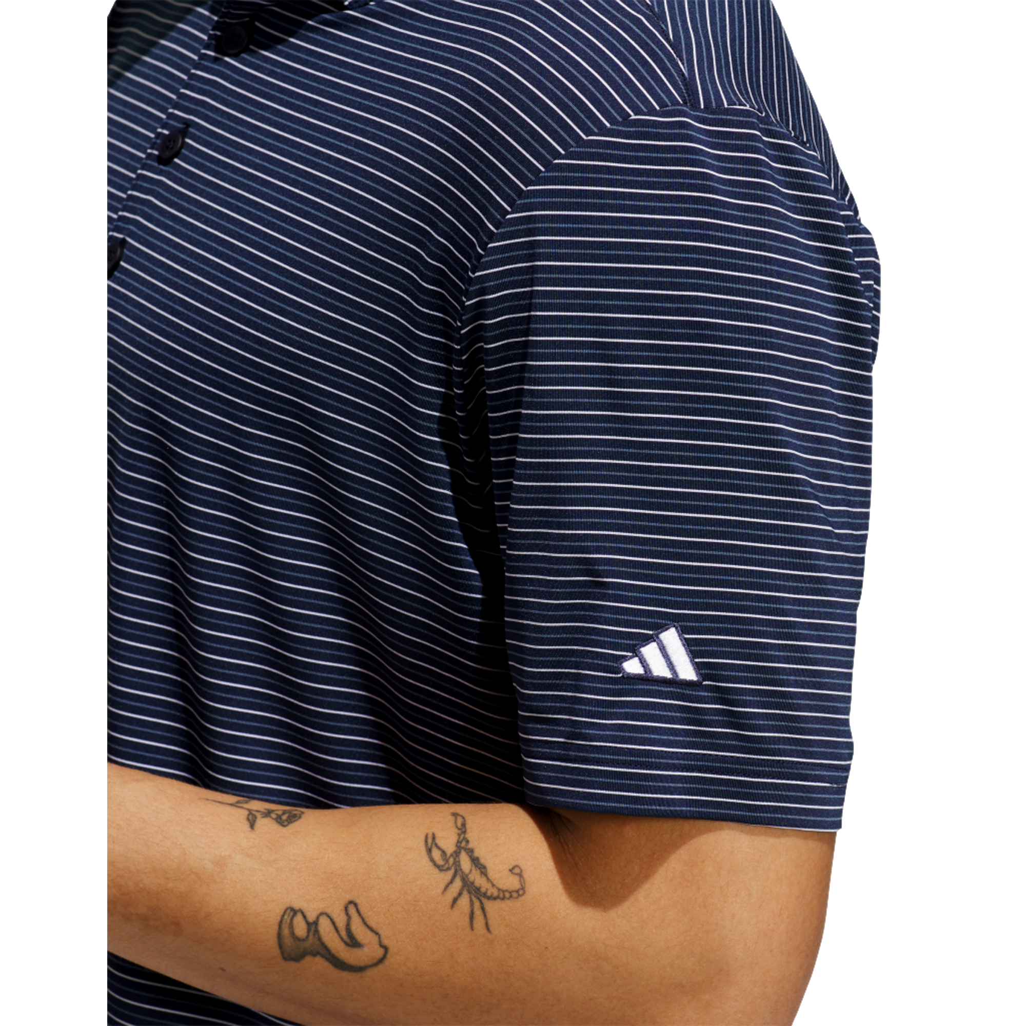 Ultimate365+Three Color Striped Men's Golf Polo Shirt