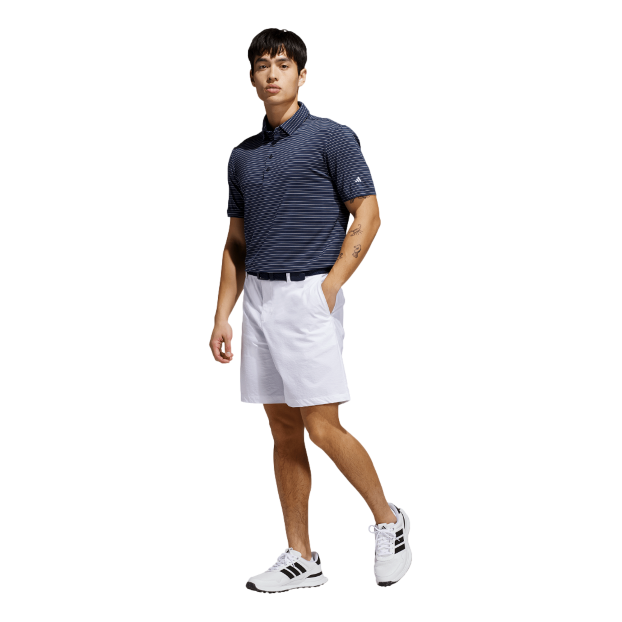 Ultimate365+Three Color Striped Men's Golf Polo Shirt