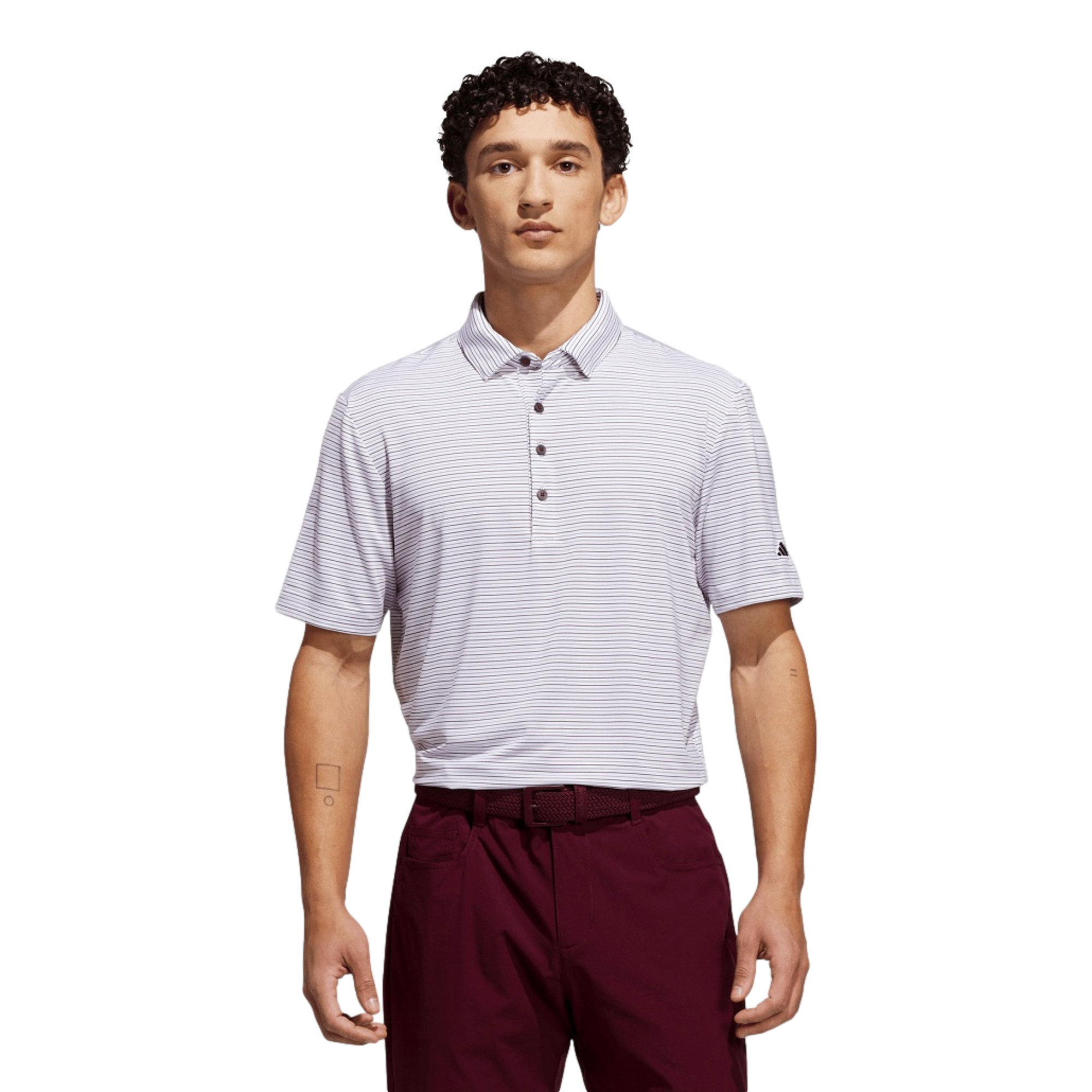 adidas Ultimate365+ 3 Color Striped Men's Golf Polo Shirt