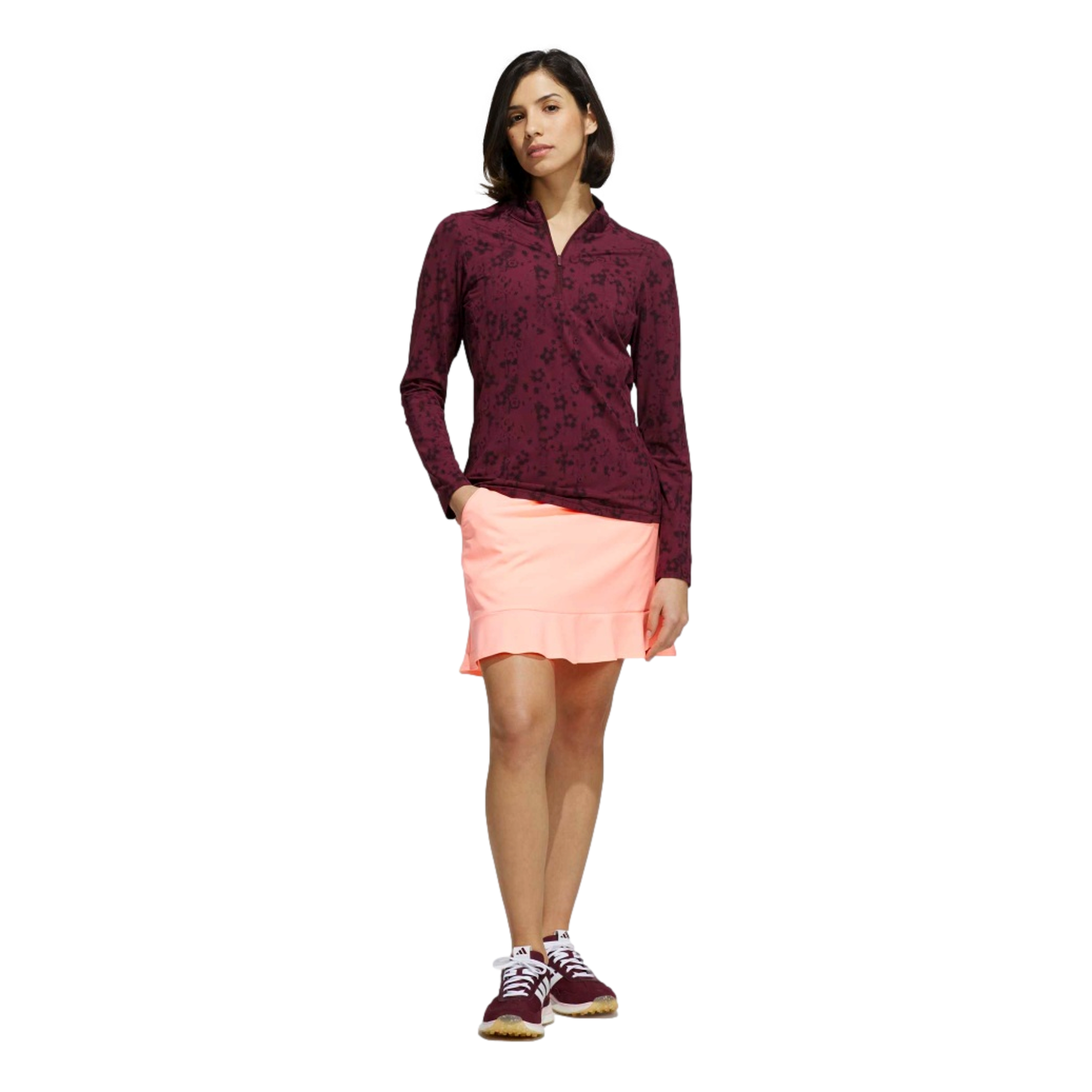 Ultimate365 Printed Mock Neck Women's Golf Quarter Zip