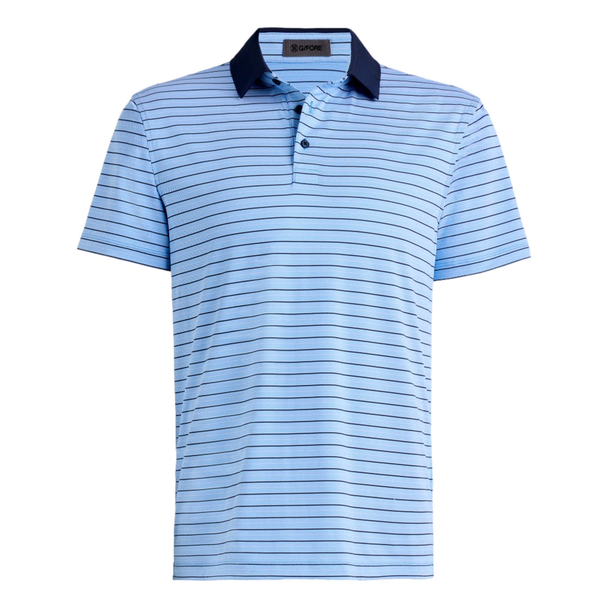 Herringbone Striped Tech Jersey Men's Golf Polo Shirt