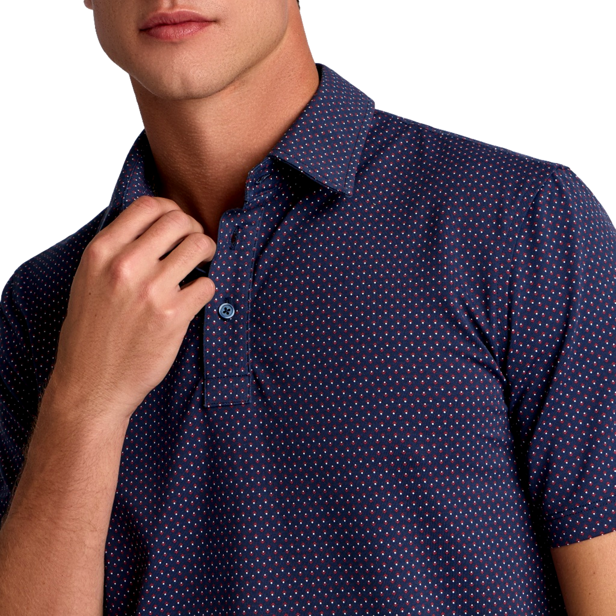 AllPlay Spade GeoStretch Knit Men's Golf Polo Shirt