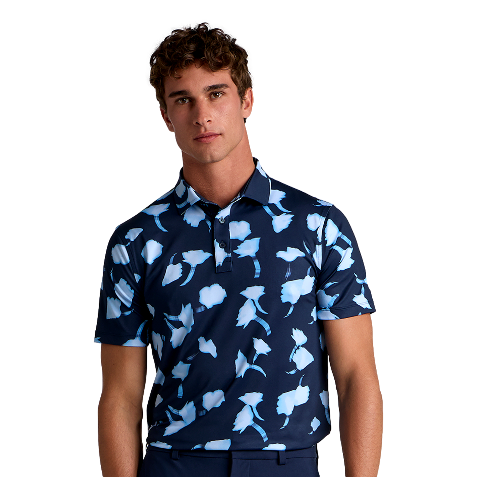 Ghost Floral Tech Jersey Men's Golf Polo Shirt | PGA TOUR Superstore