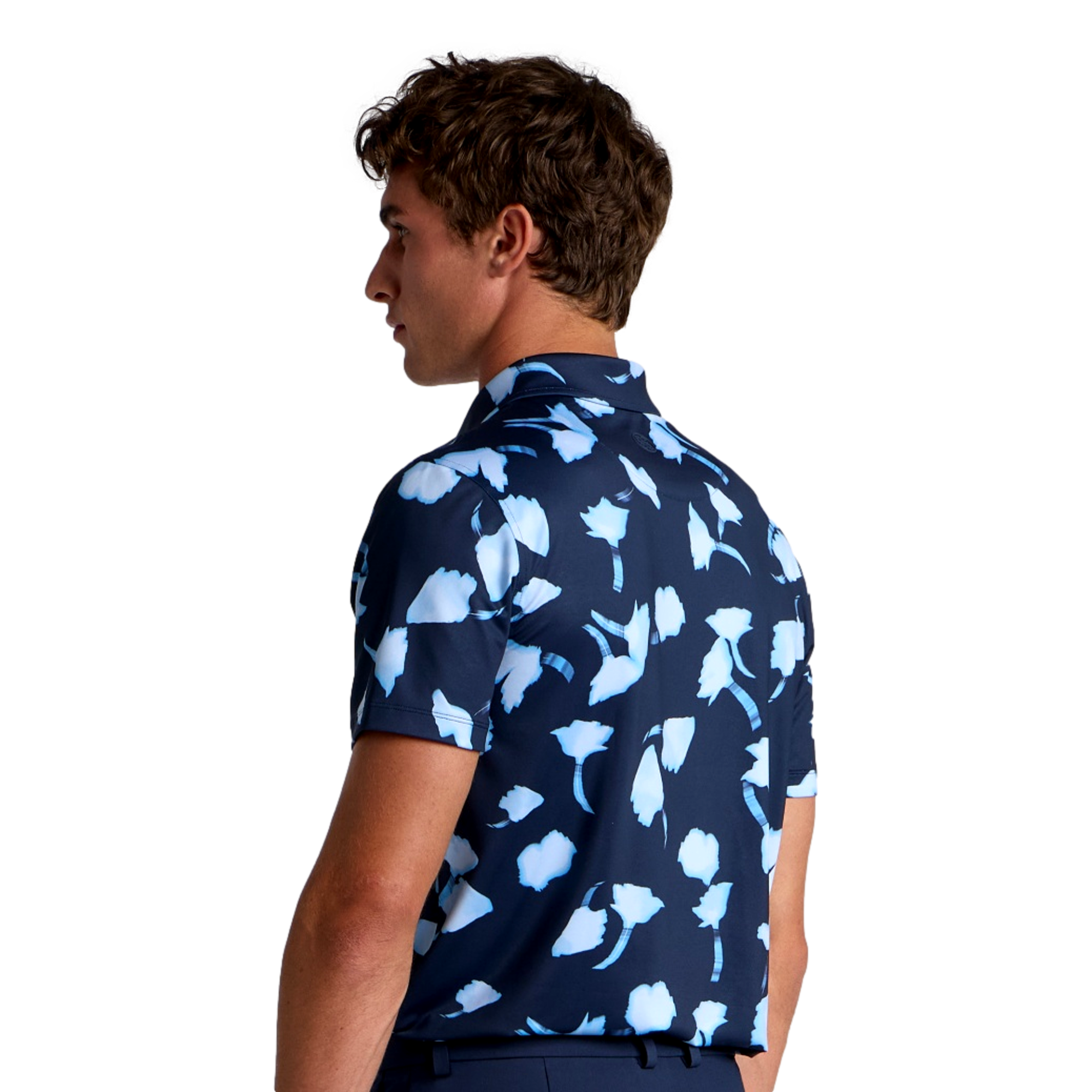 Ghost Floral Tech Jersey Men's Golf Polo Shirt
