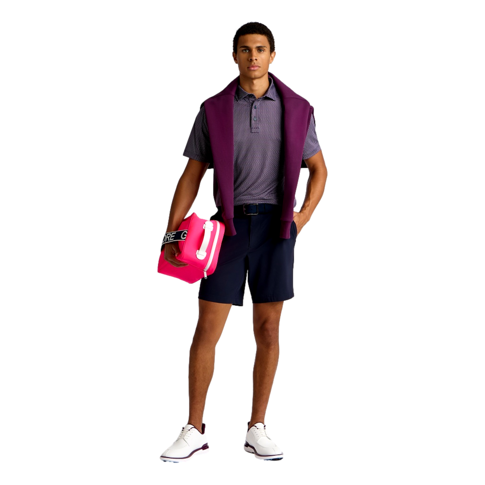 Mod Geo Tech Jersey Men's Golf Polo Shirt