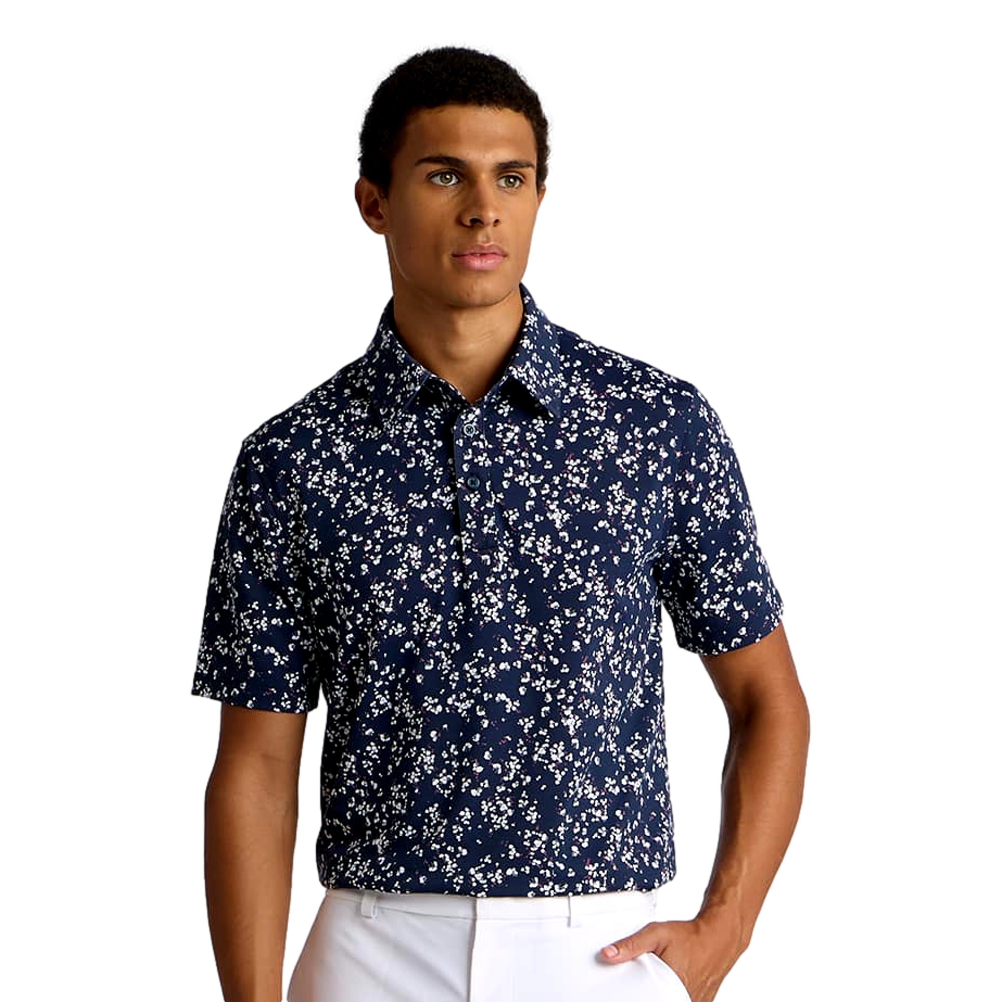 All Play Wildflower Stretch Knit Men's Golf Polo Shirt