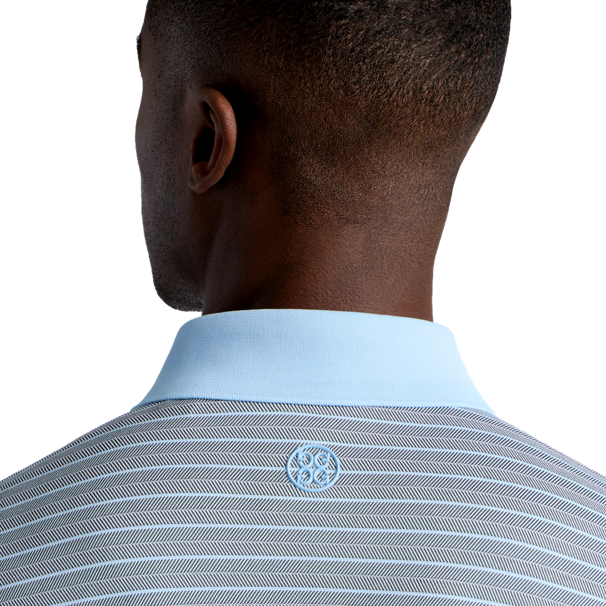 Herringbone Stripe Tech Jersey Men's Golf Polo Shirt
