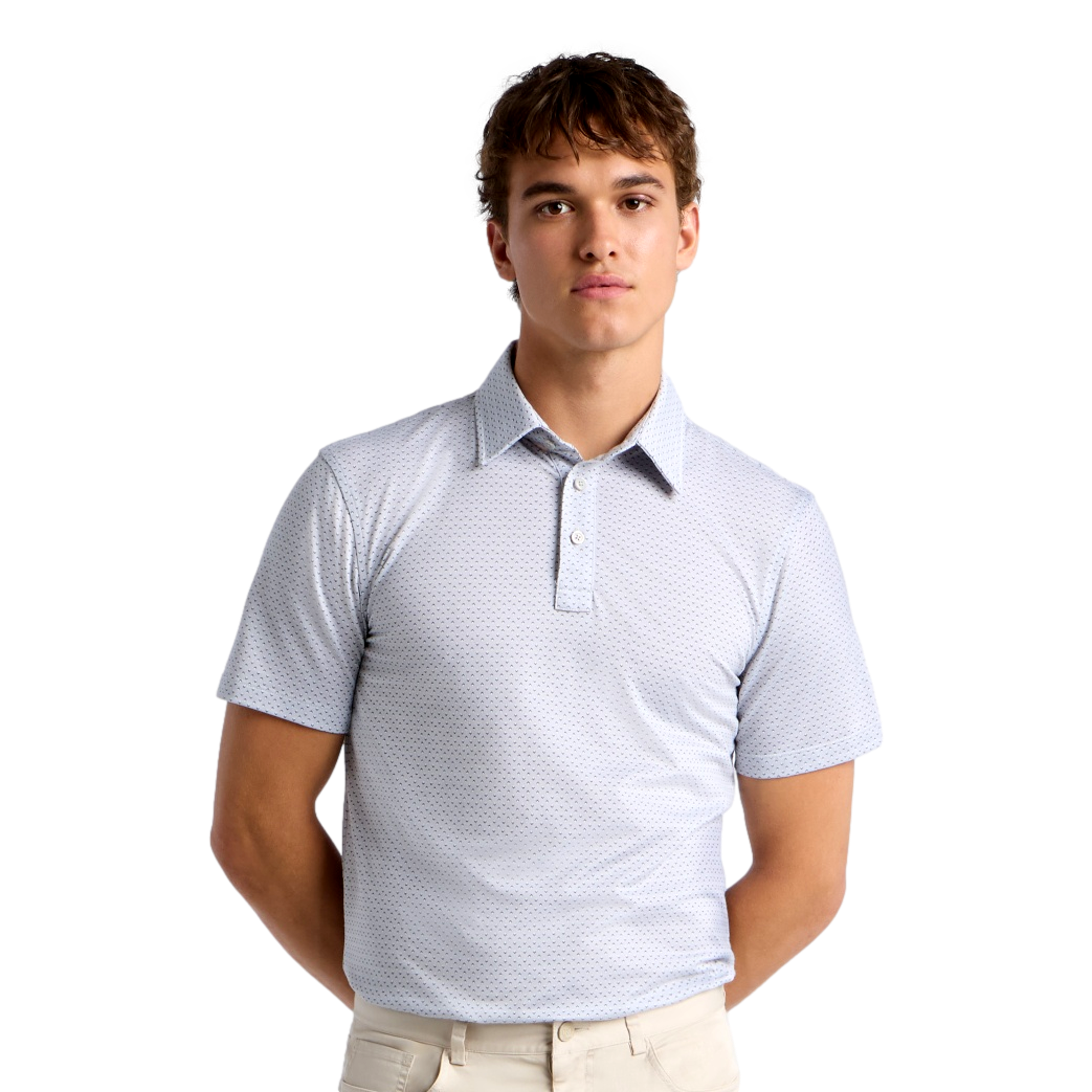 All Play Spade Geo Stretch Knit Men's Golf Polo Shirt