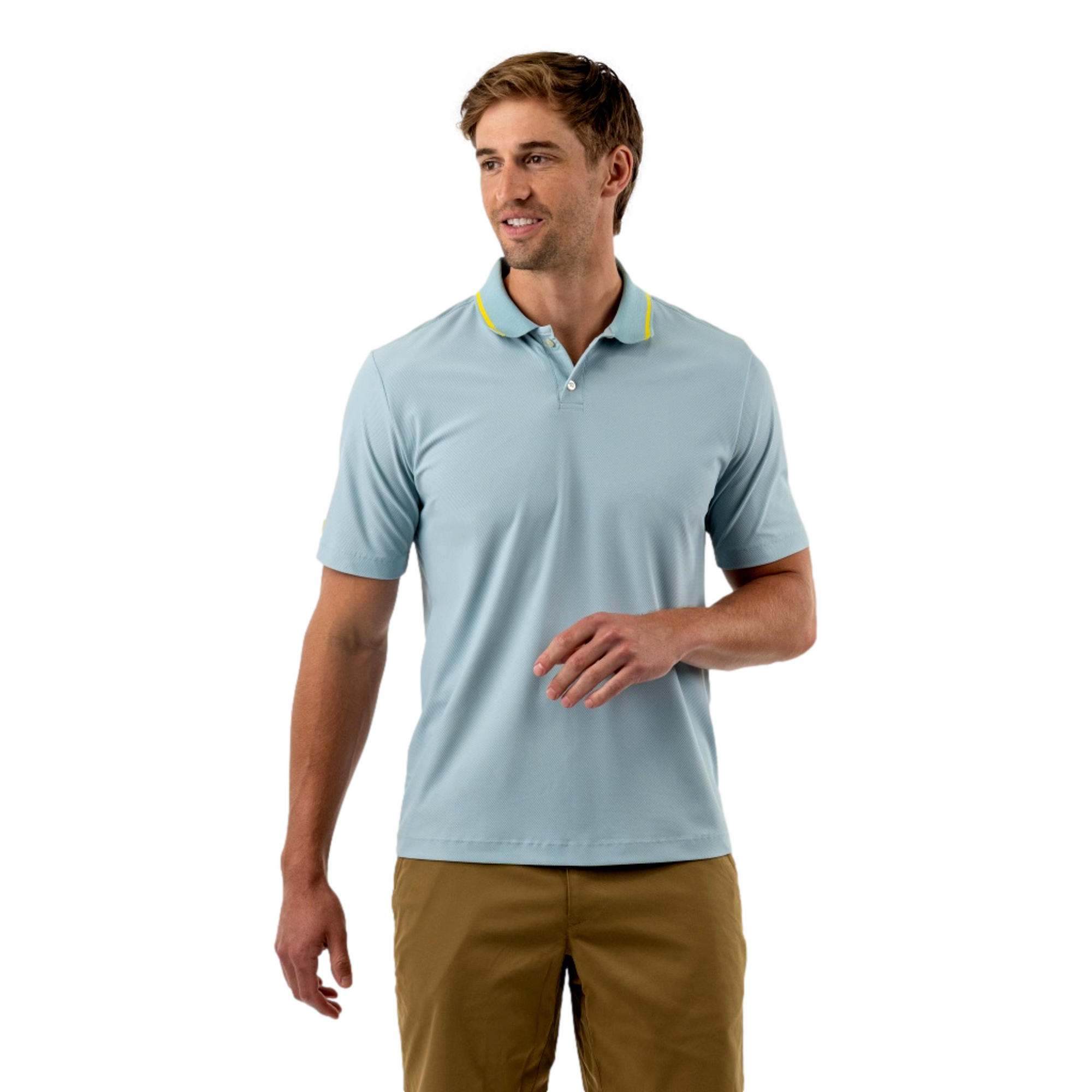 Great Round Textured Men's Golf Polo Shirt