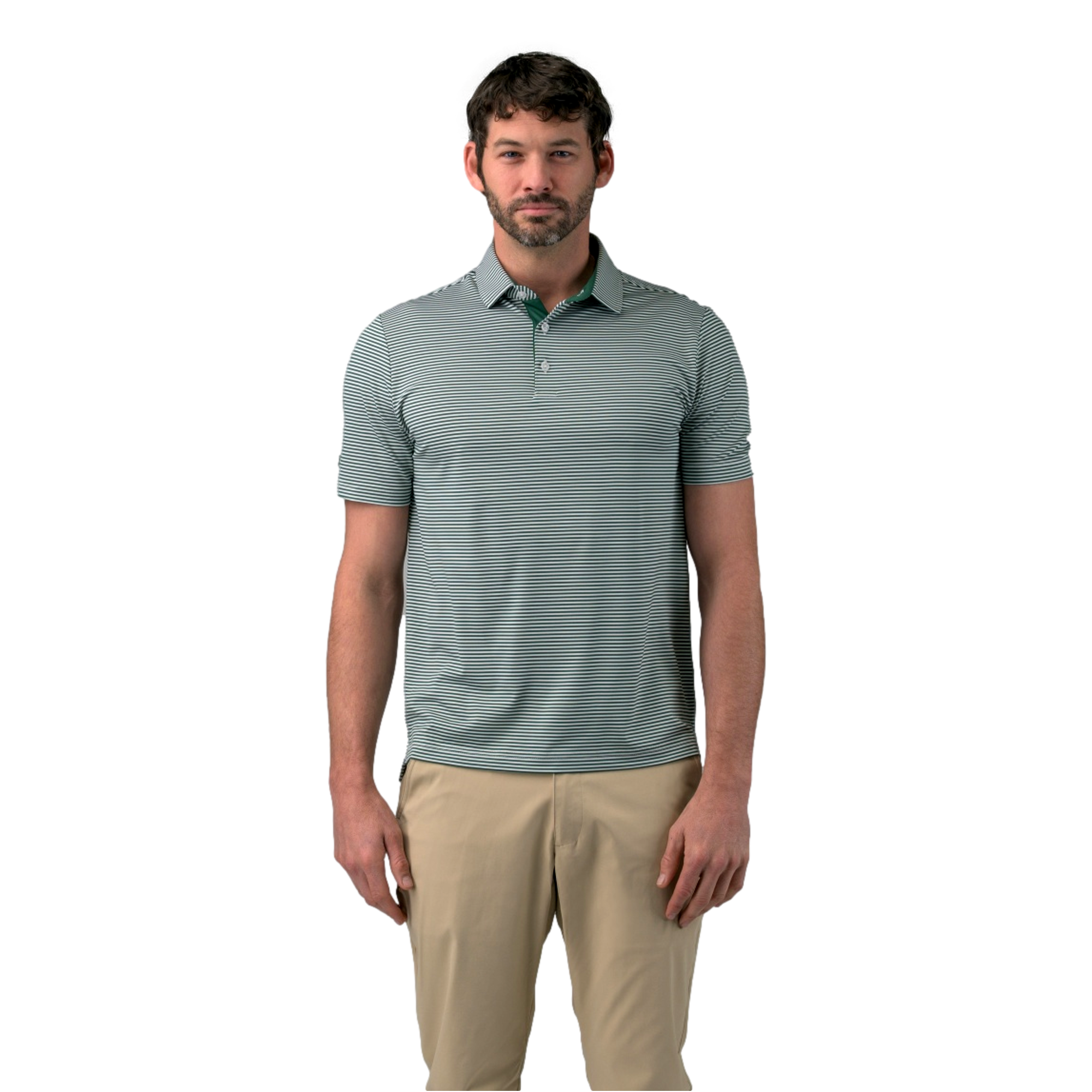 Born to Golf Men's Striped Golf  Polo Shirt