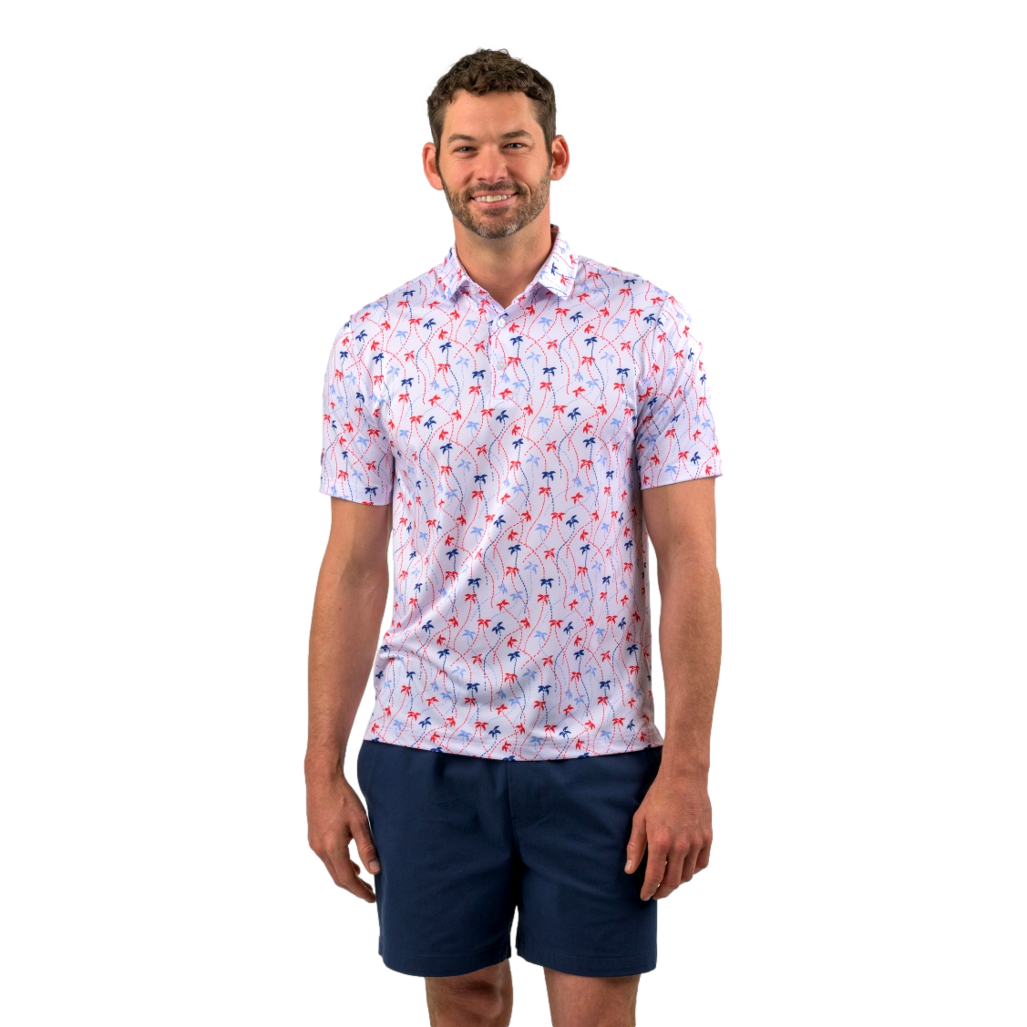 Good Good Tracer Palm Men's Golf Polo Shirt
