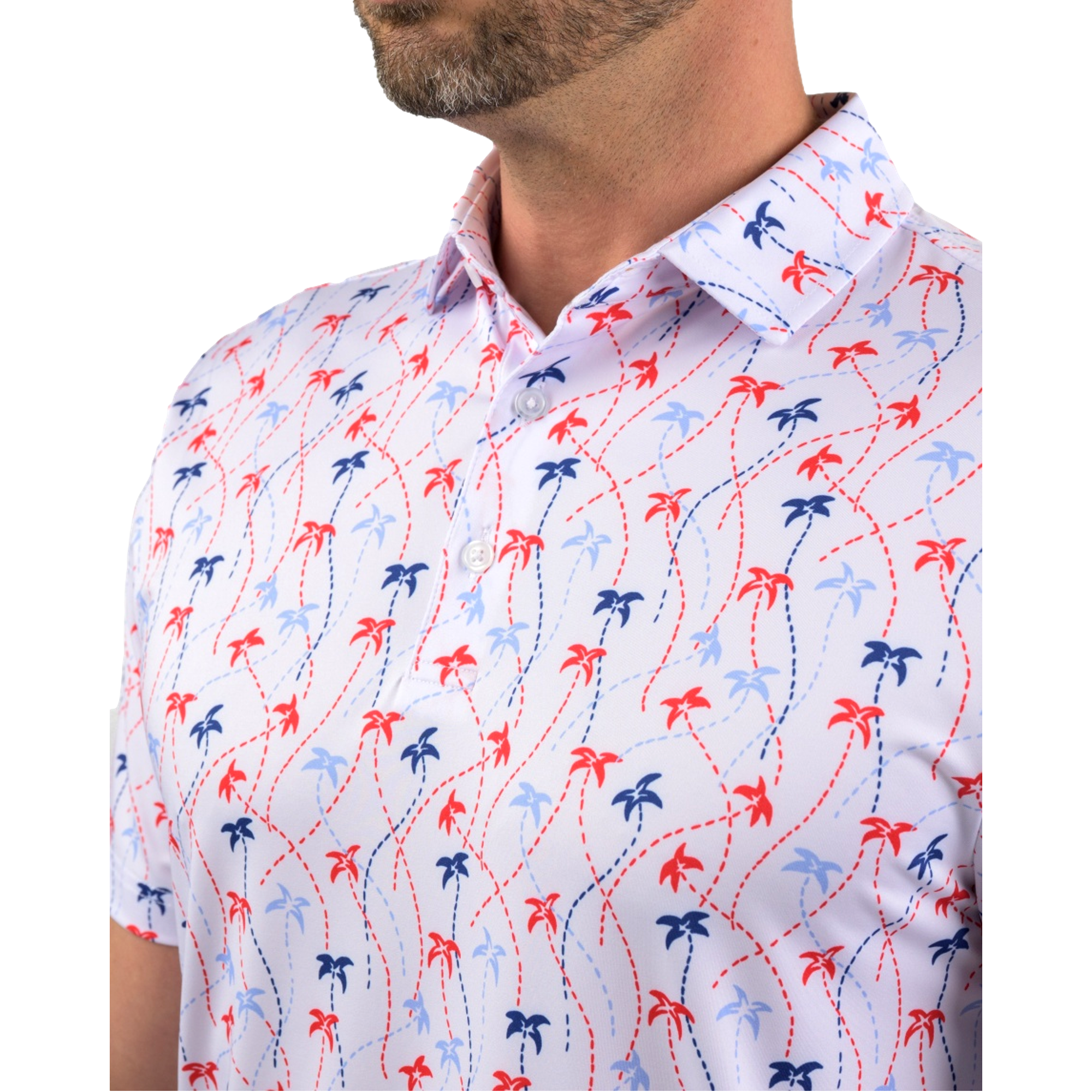Good Good Tracer Palm Men's Golf Polo Shirt