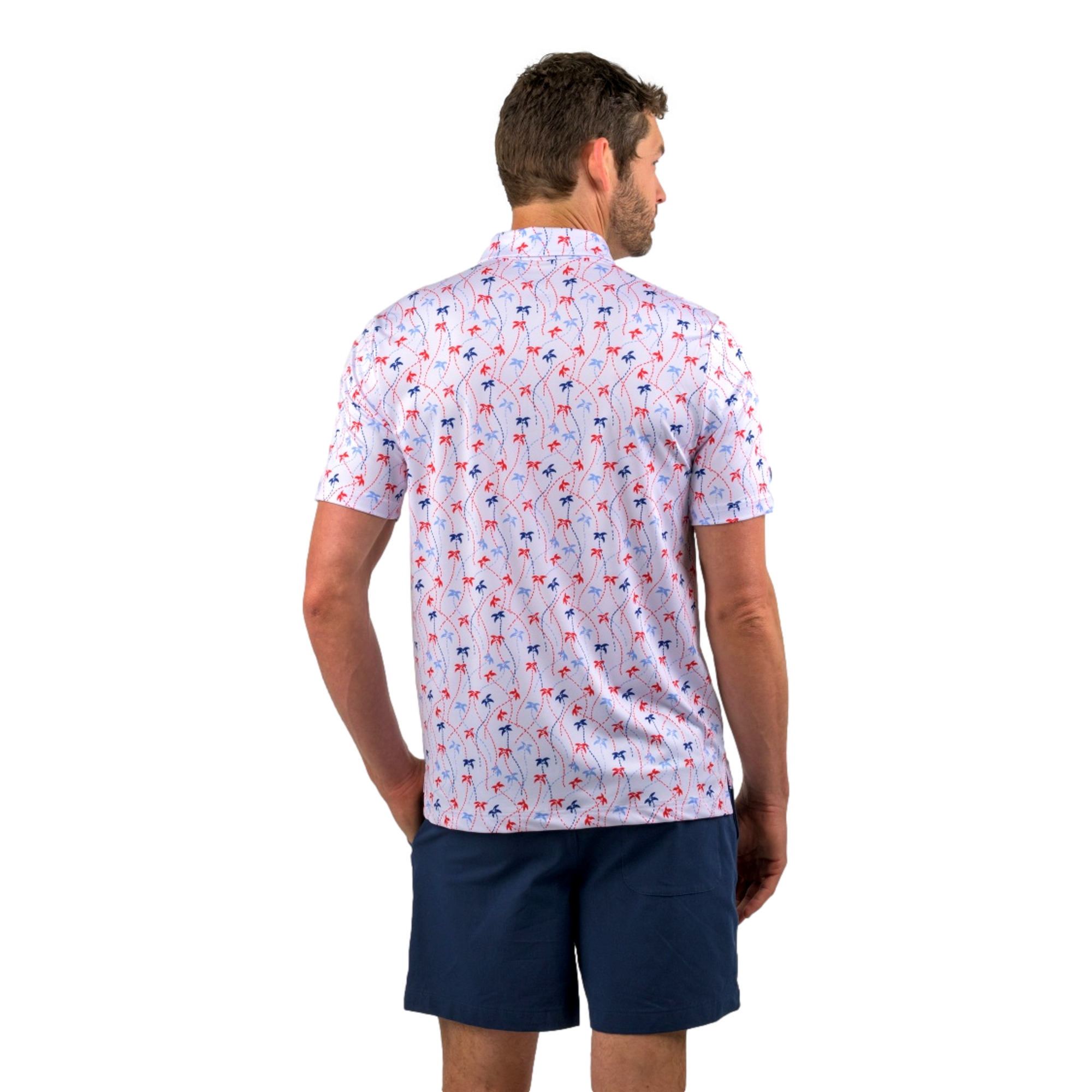 Good Good Tracer Palm Men's Golf Polo Shirt