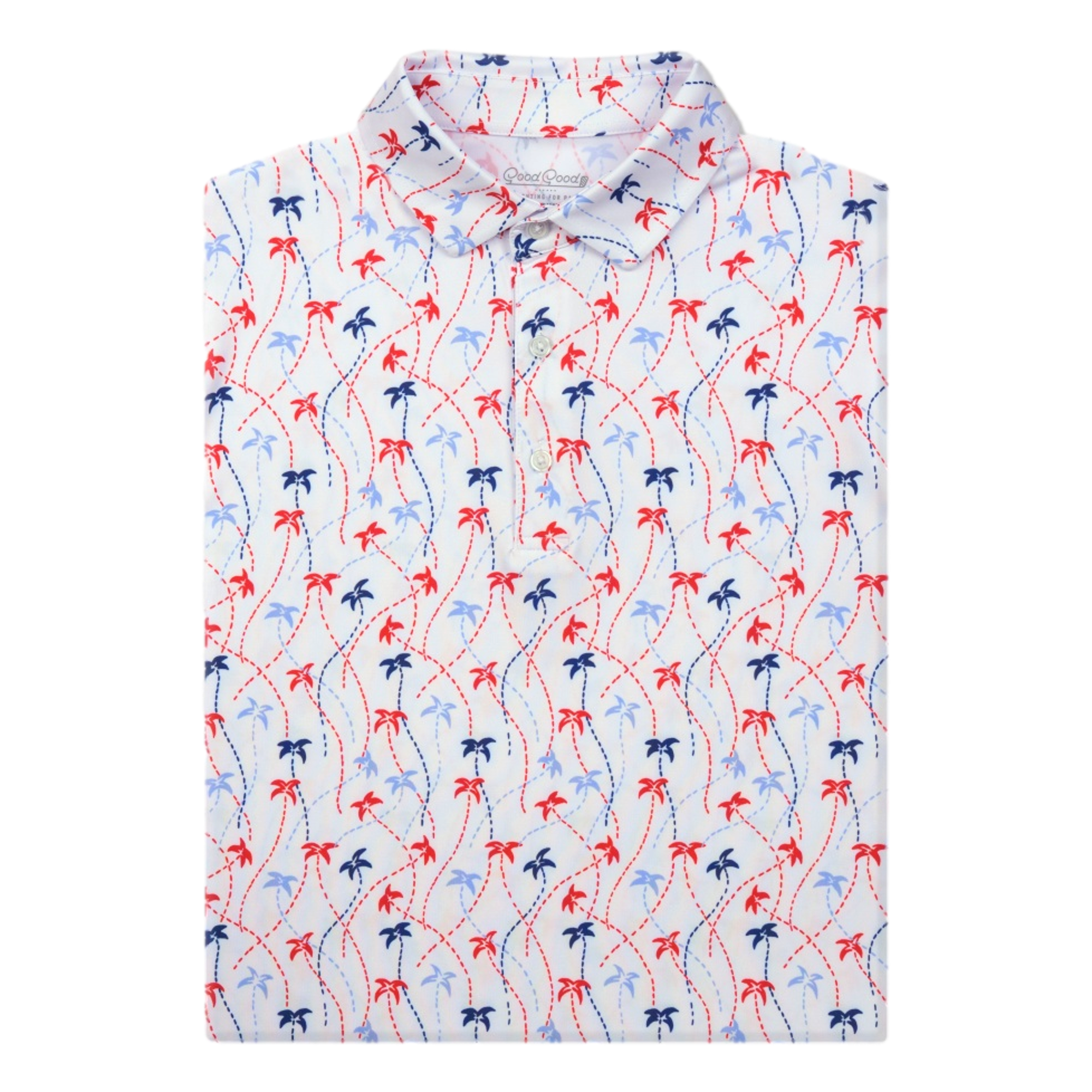 Good Good Tracer Palm Men's Golf Polo Shirt