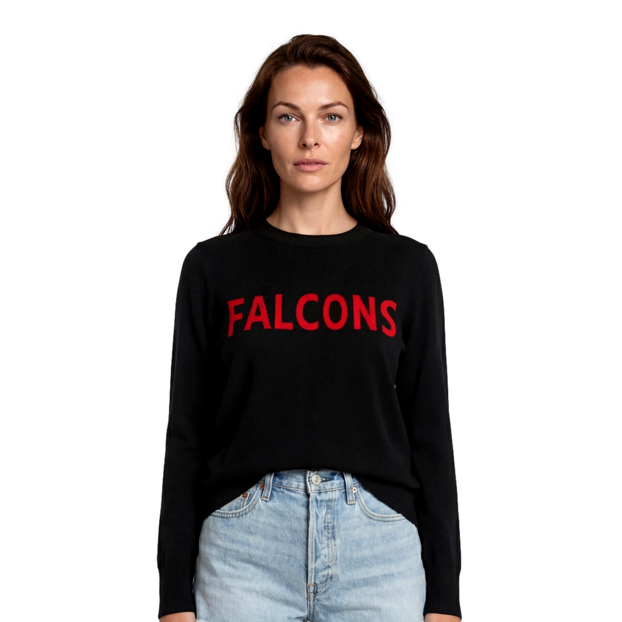 Atlanta Falcons Crewneck Women's Golf Sweater