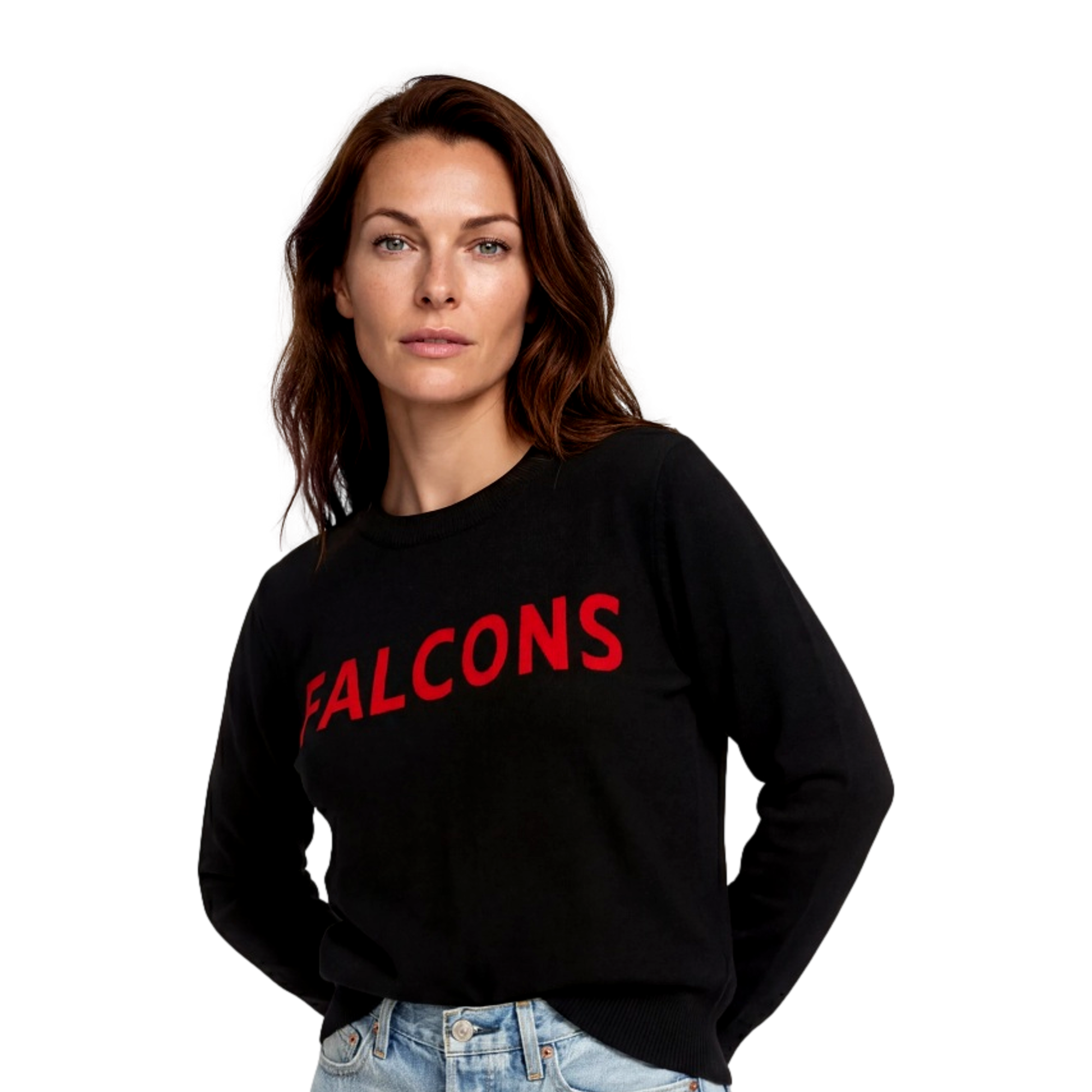 Atlanta Falcons Crewneck Women's Golf Sweater